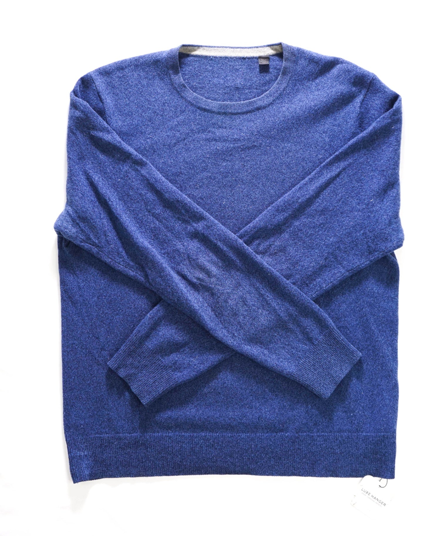 $180 SFA - Blue 100% Cashmere Crewneck Sweater - S