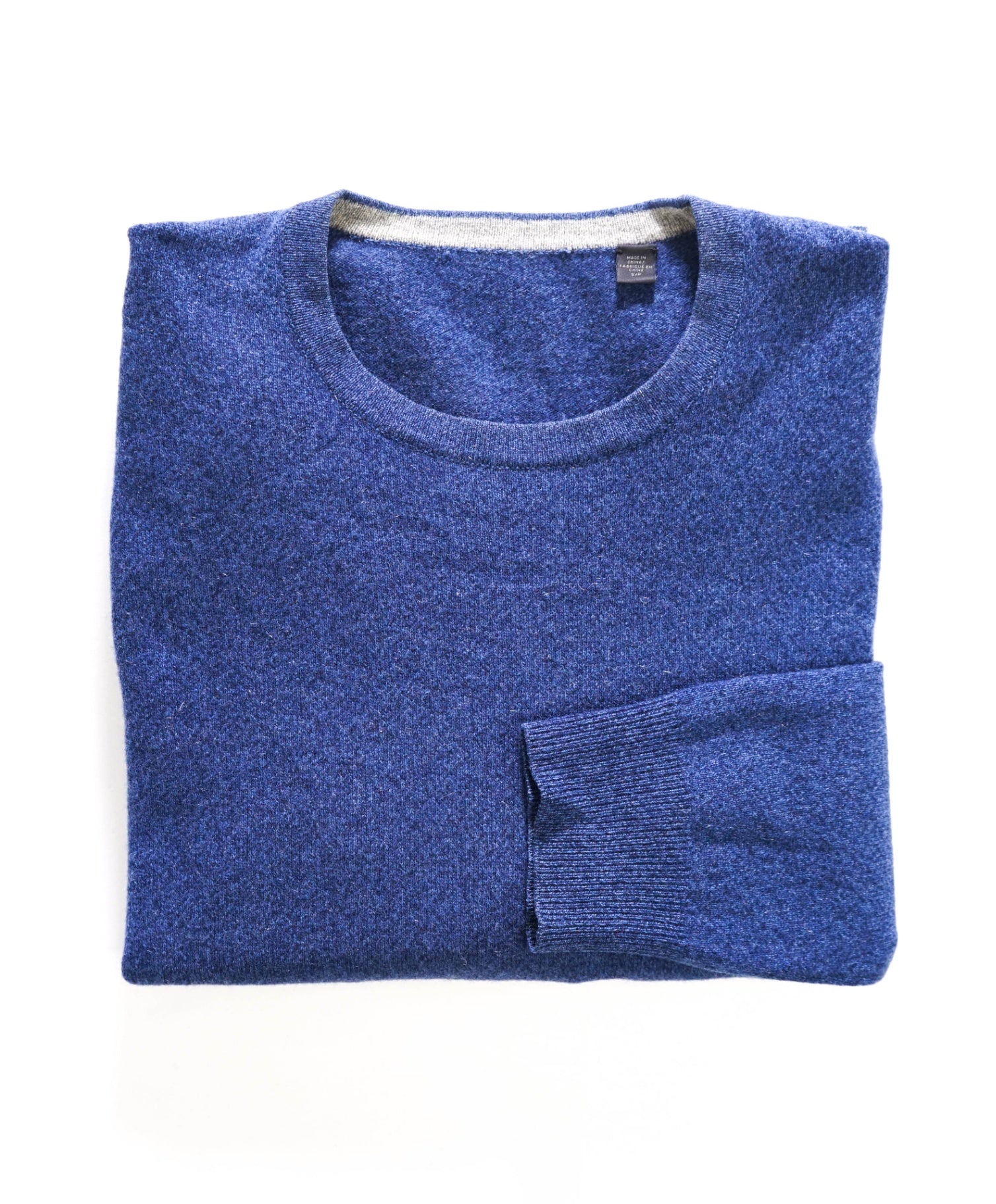 $180 SFA - Blue 100% Cashmere Crewneck Sweater - S
