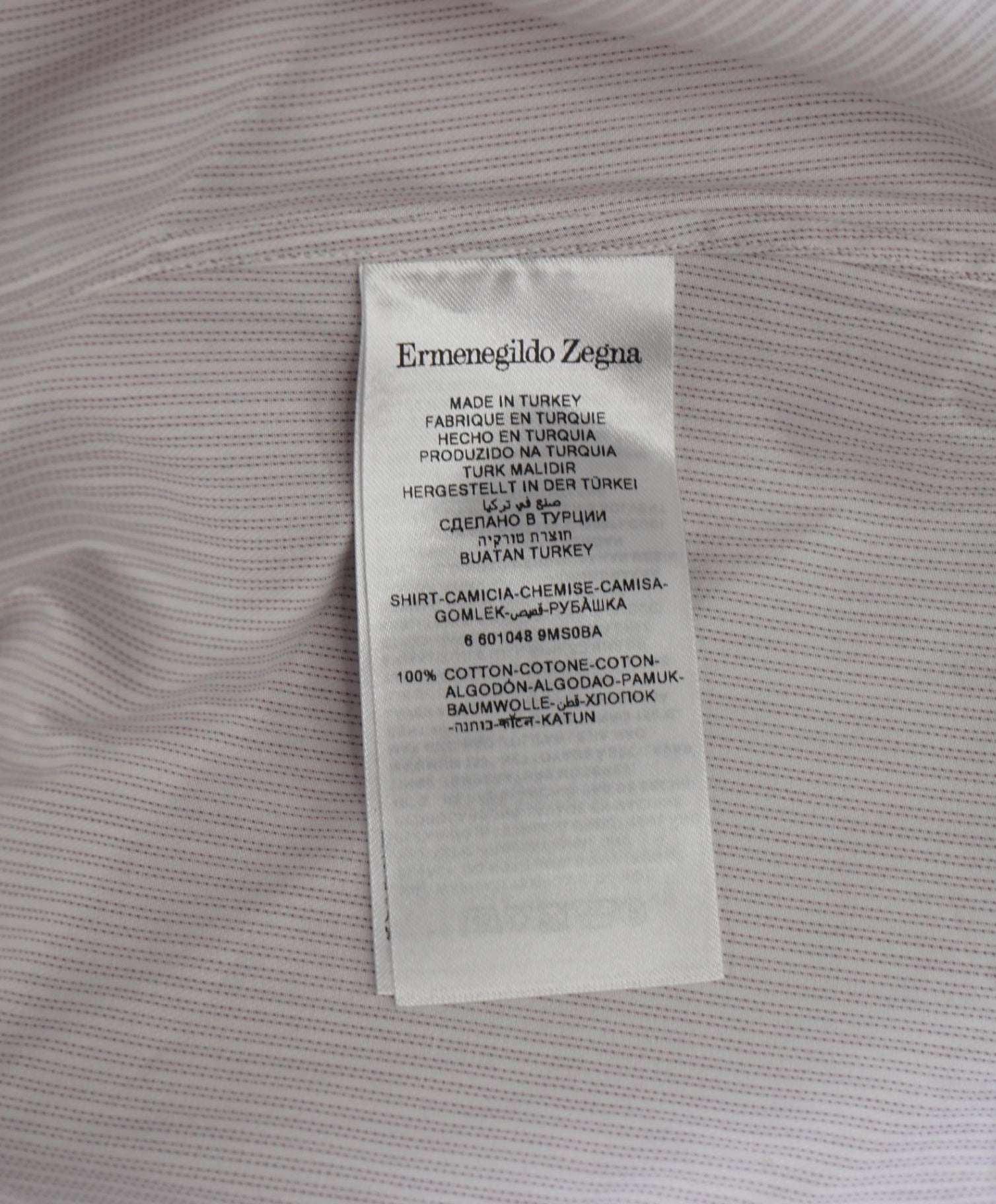 $795 ZEGNA - Purple Micro-stripe "TROFEO" Cotton Shirt - 16 / 41