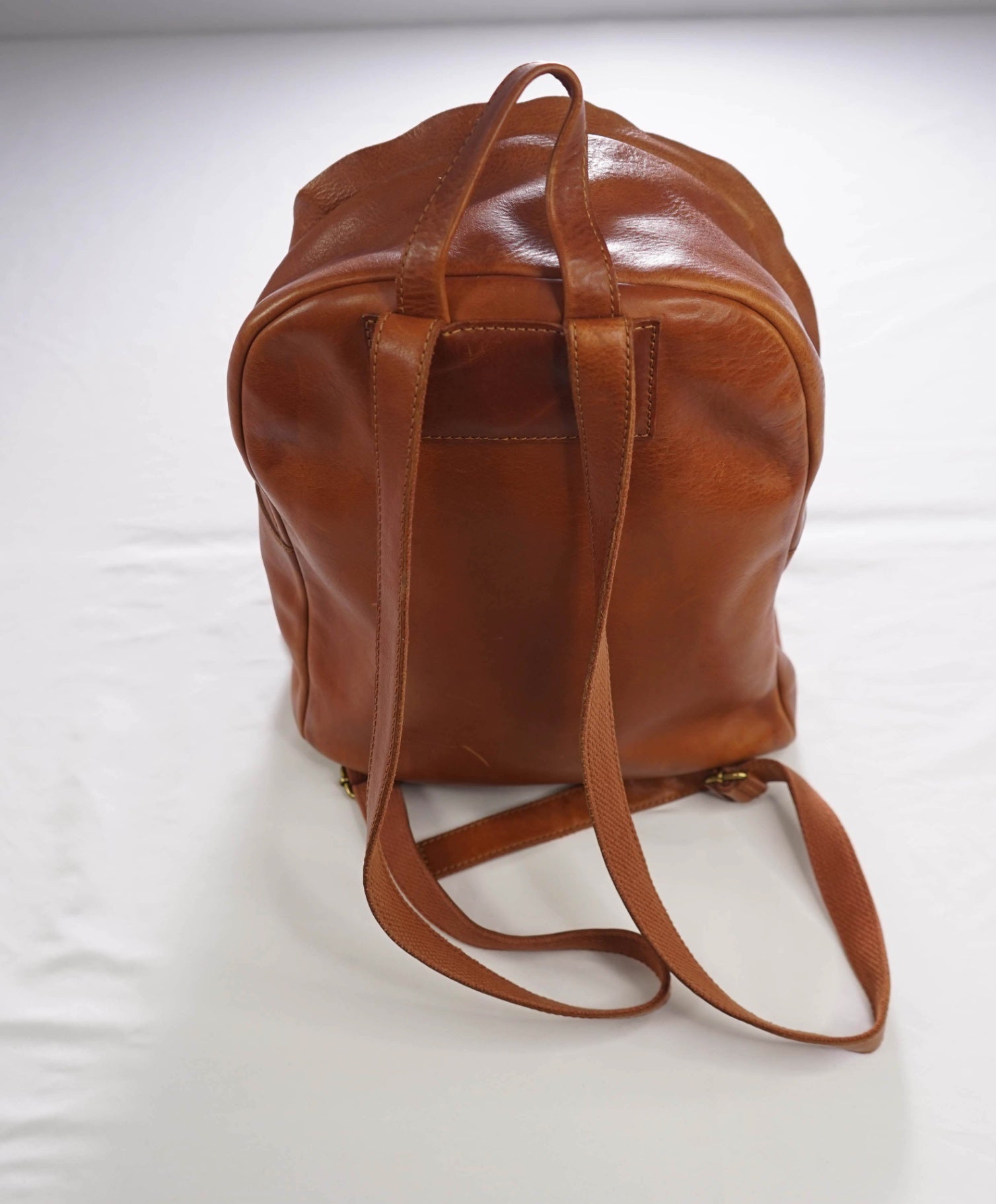 $230 MADEWELL - Saddle Brown Leather Backpack