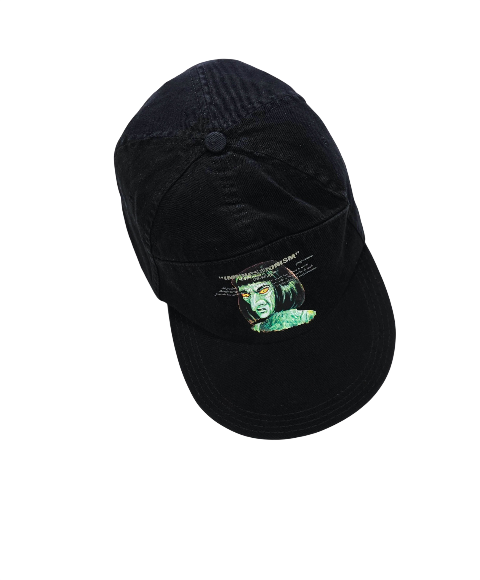 $315 OFF-WHITE - "IMPRESSIONISM" Black Baseball Hat - O/S
