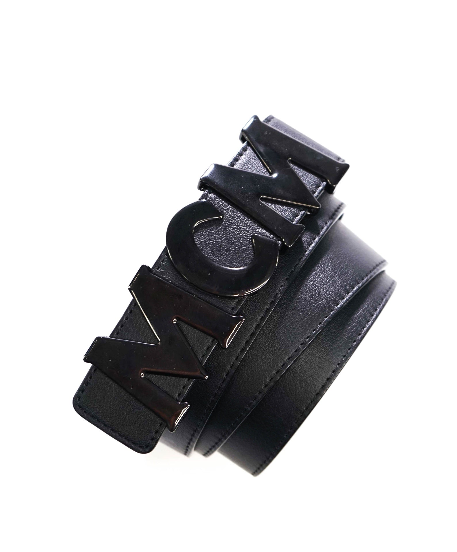$385 MCM - Black Leather Belt - 44W