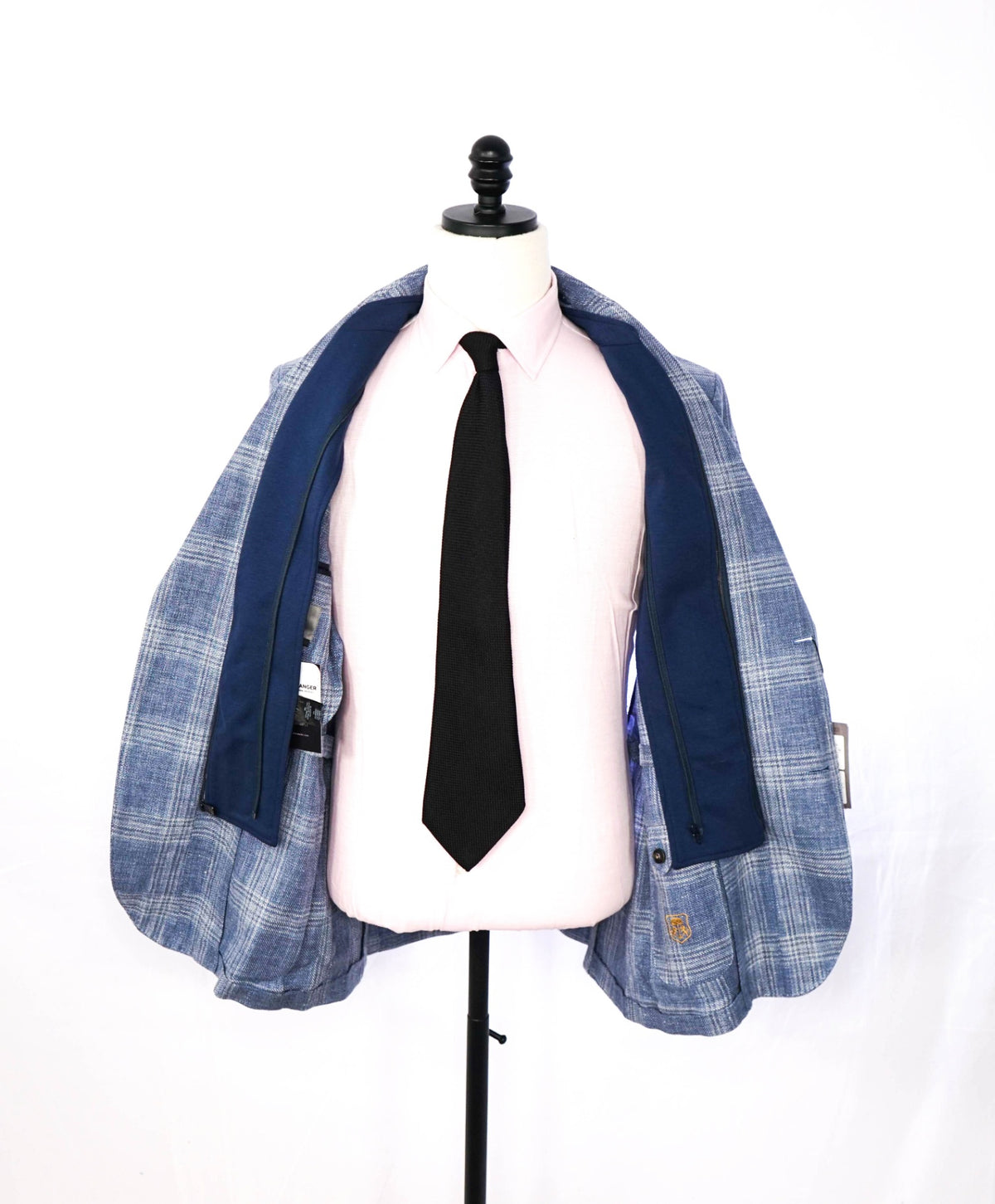 $1,995 CORNELIANI - Baby Blue Wool/Linen Coat Insert Blazer - 44R