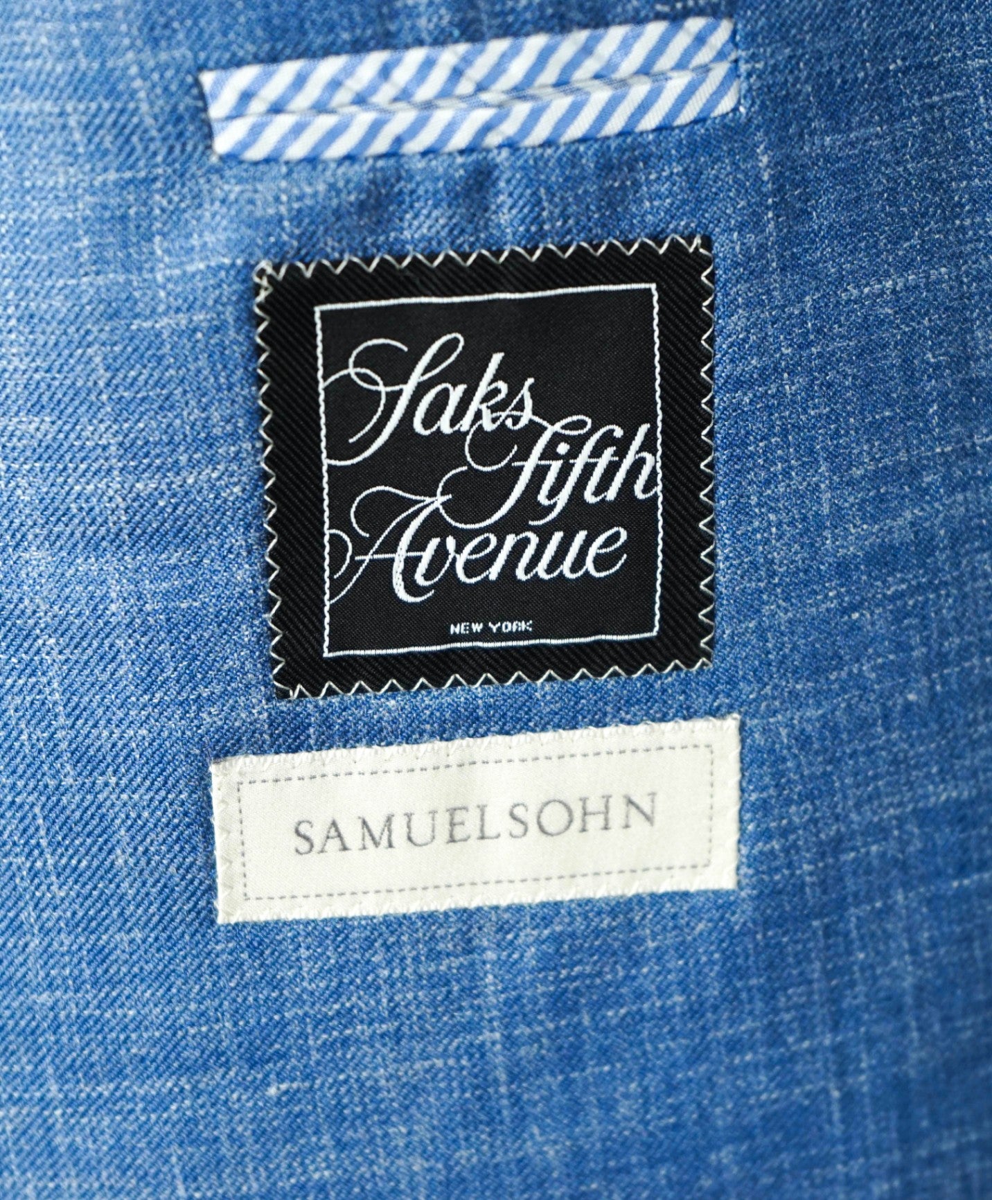 $1,295 LORO PIANA / SAMUELSOHN - Wool/Silk/Linen Blazer  - 48L