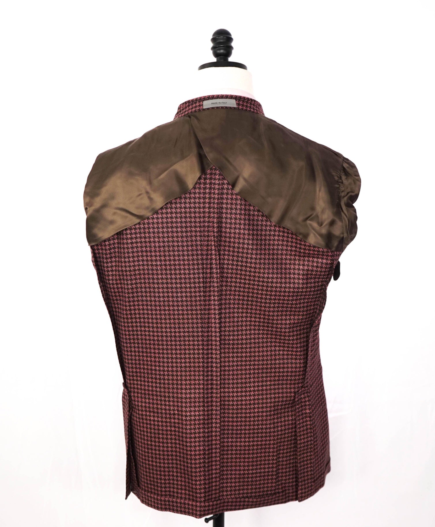 $1,995 CORNELIANI - Pink Houndstooth *17,25 Microns* Blazer - 44R