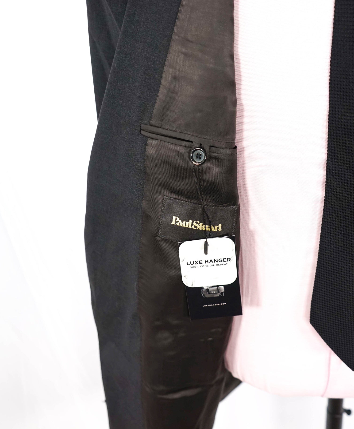 $2,695 PAUL STUART - *FULL CANVAS* Solid Gray Wool Suit - 44L