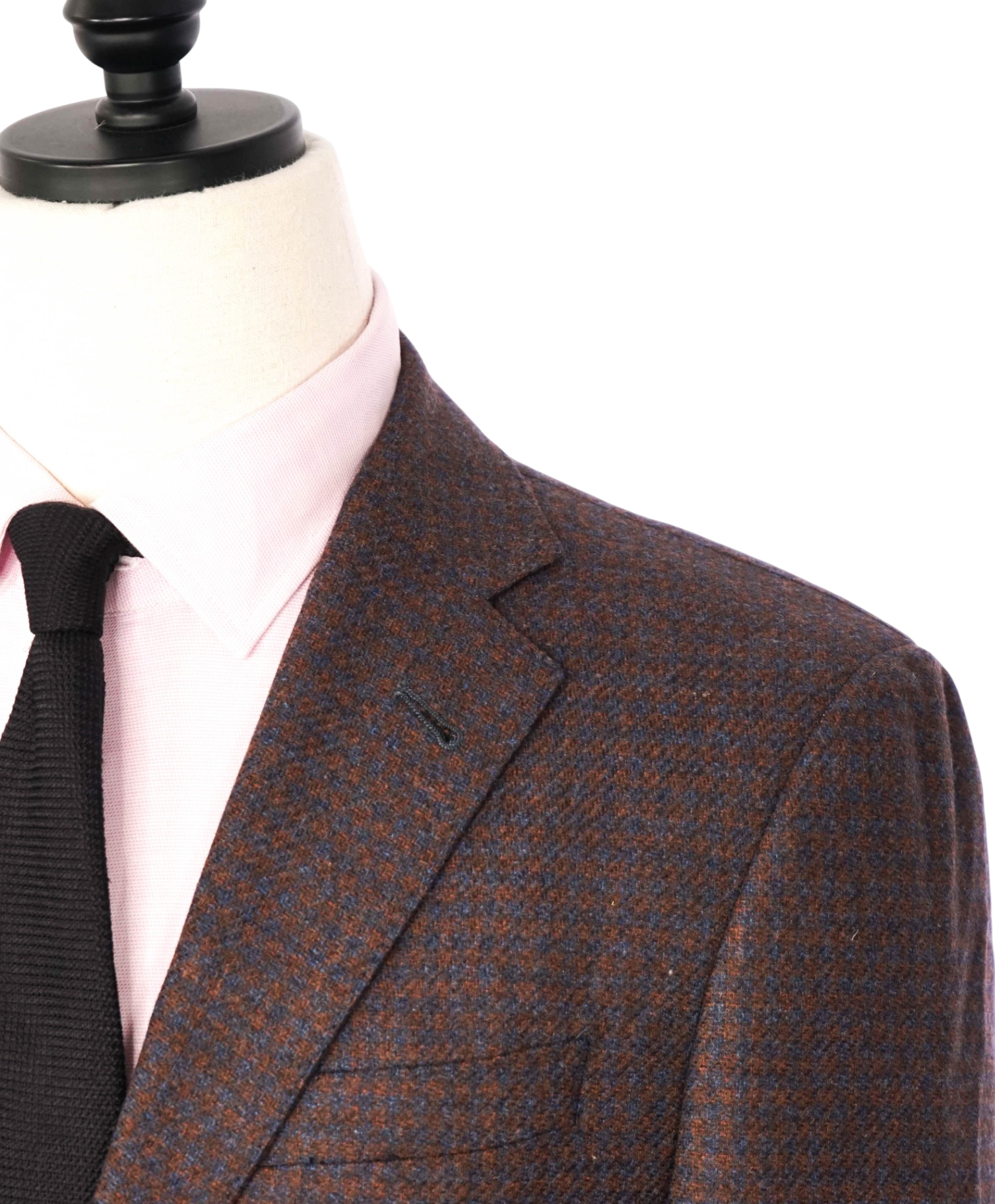 $1,995 CORNELIANI - Red/Navy Gingham Cashmere Blazer - 38R