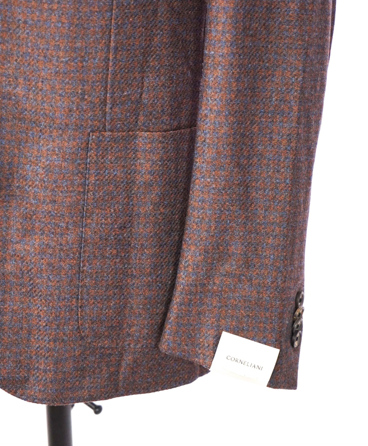$1,995 CORNELIANI - Red/Navy Gingham Cashmere Blazer - 38R