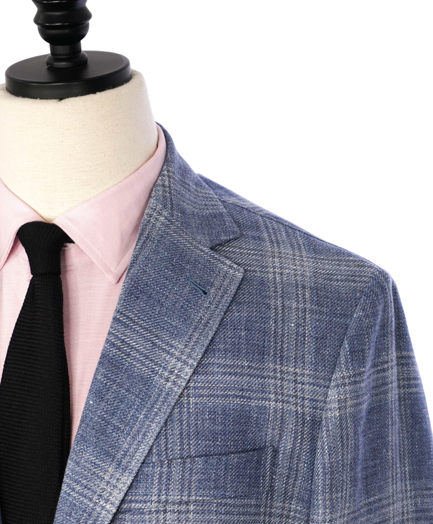 $1,995 CORNELIANI - Baby Blue Wool/Linen Coat Insert Blazer - 44R