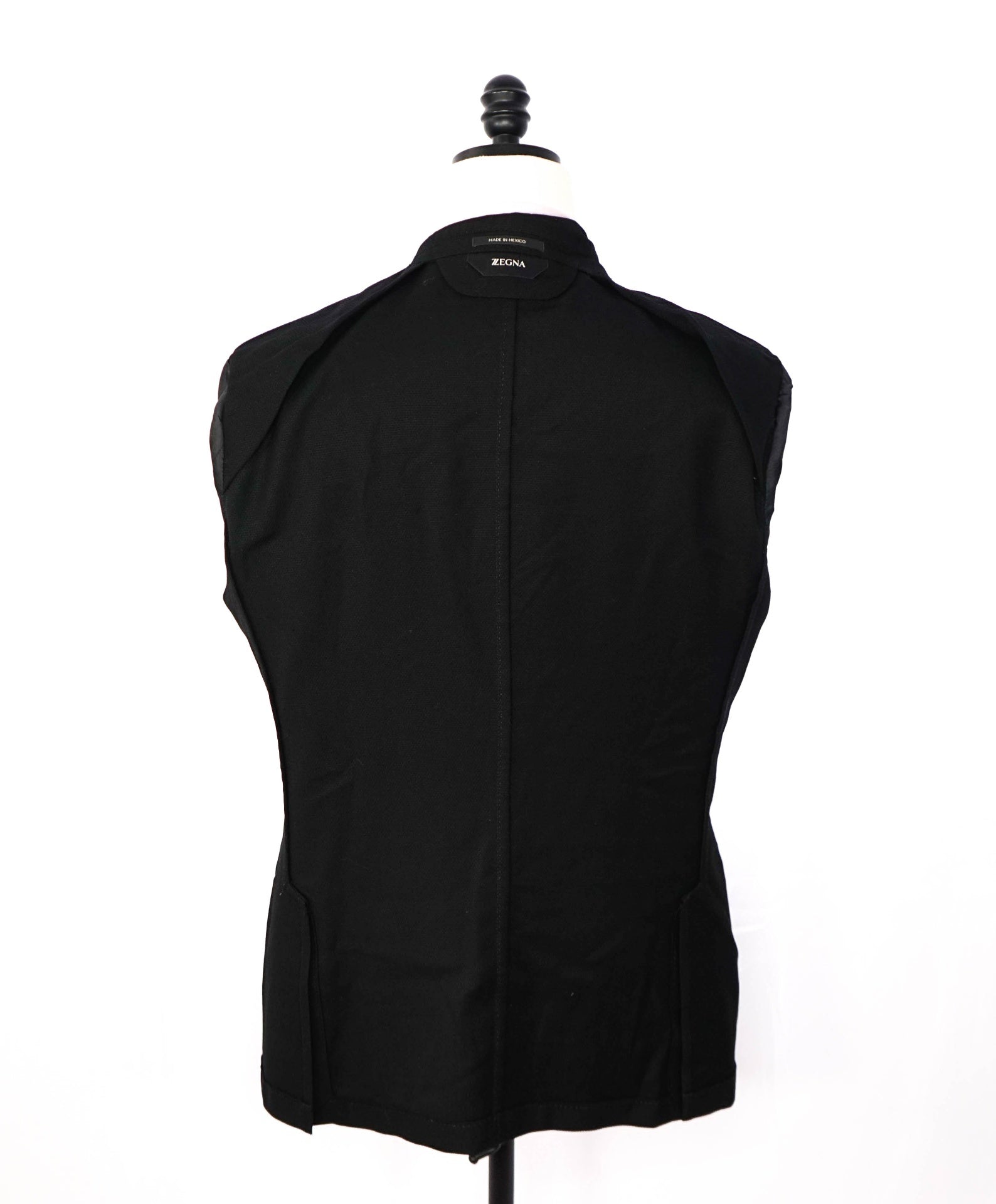 $1,635 Z ZEGNA - Textured Black TECHMERINO Wool Blazer - 44R