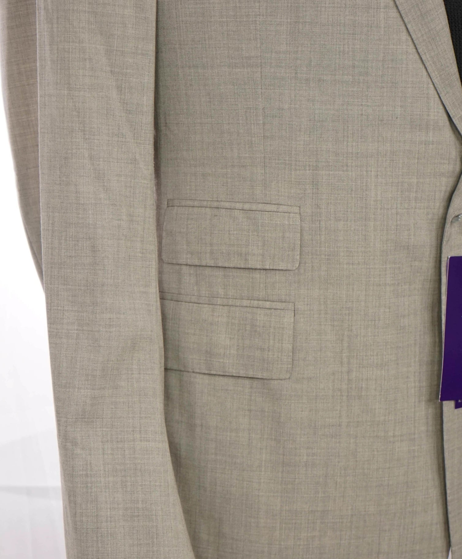 $2,995 RALPH LAUREN PURPLE LABEL - Light Gray Wool Suit - 42R
