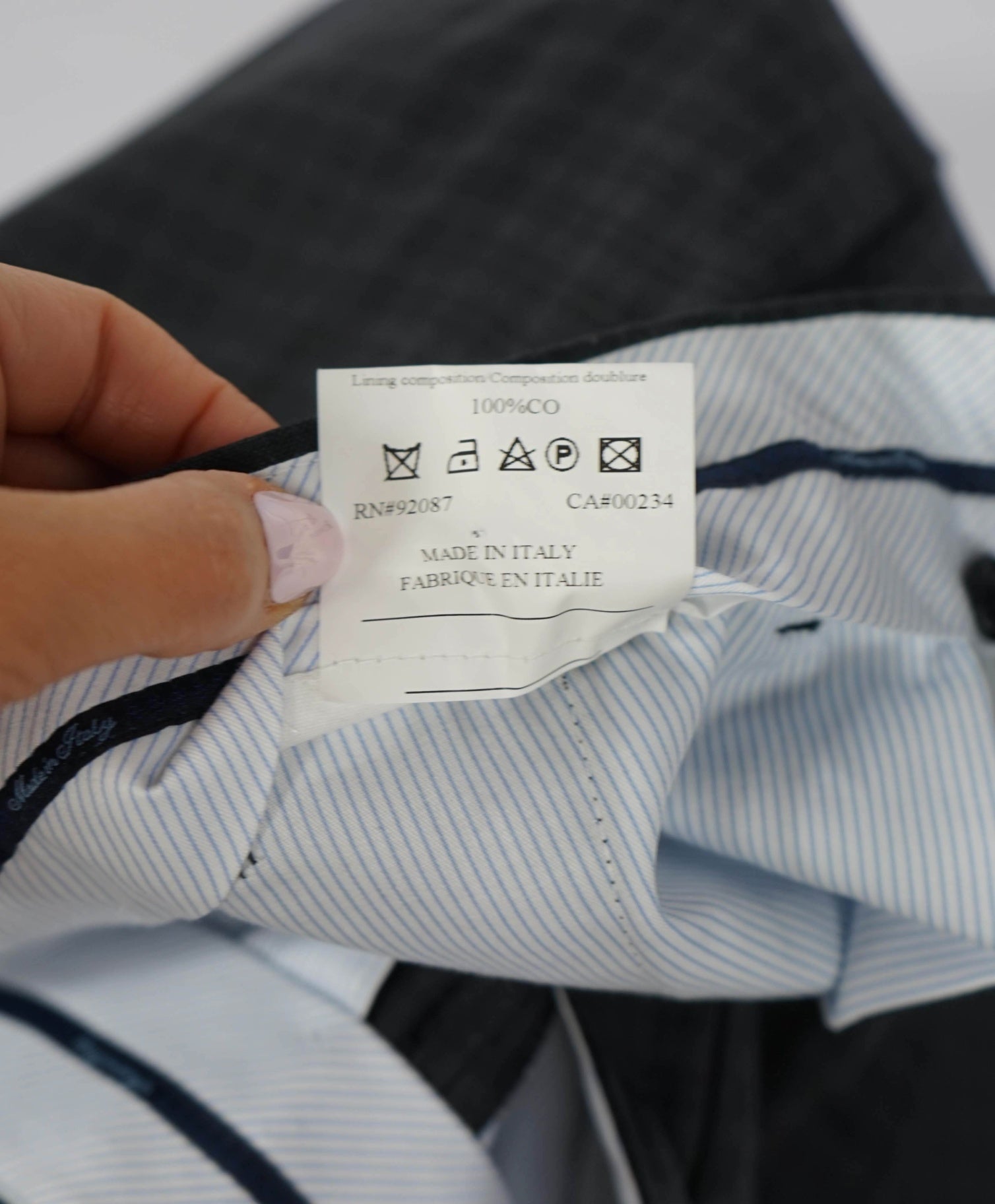 $995 ZEGNA "Traveller" For SFA - Navy Check Wool Suit - 42R
