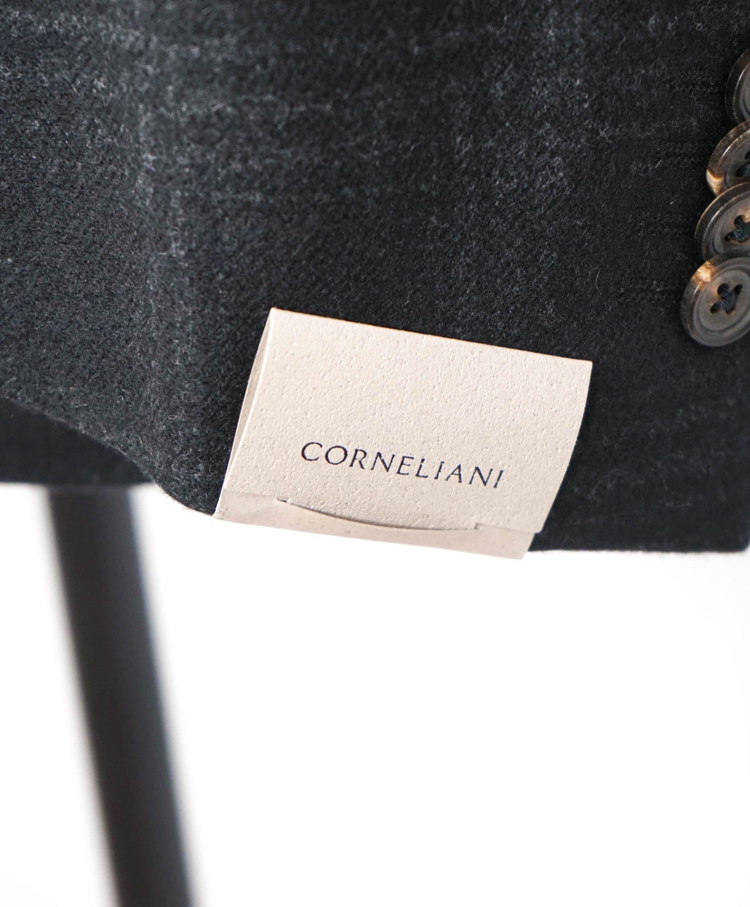 $1,995 CORNELIANI - Black Plaid Wool/Cashmere Blazer - 44R