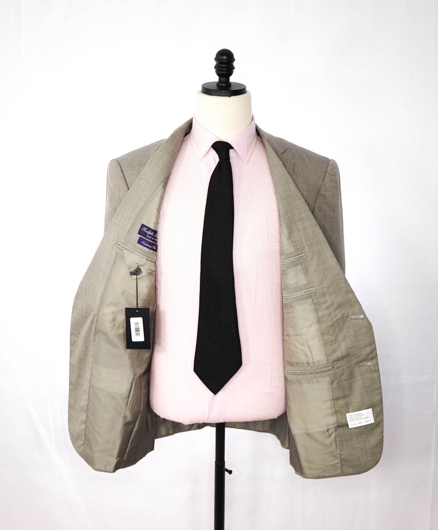 $2,995 RALPH LAUREN PURPLE LABEL - Light Gray Wool Suit - 42R