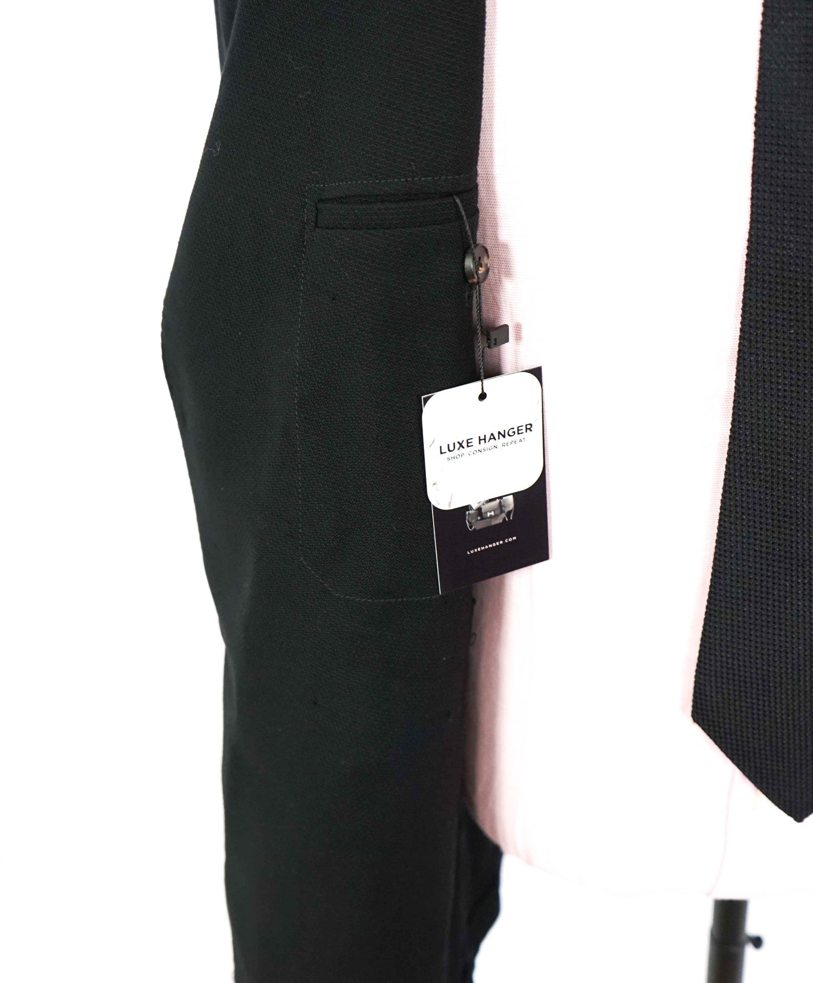 $1,635 Z ZEGNA - Textured Black TECHMERINO Wool Blazer - 44R