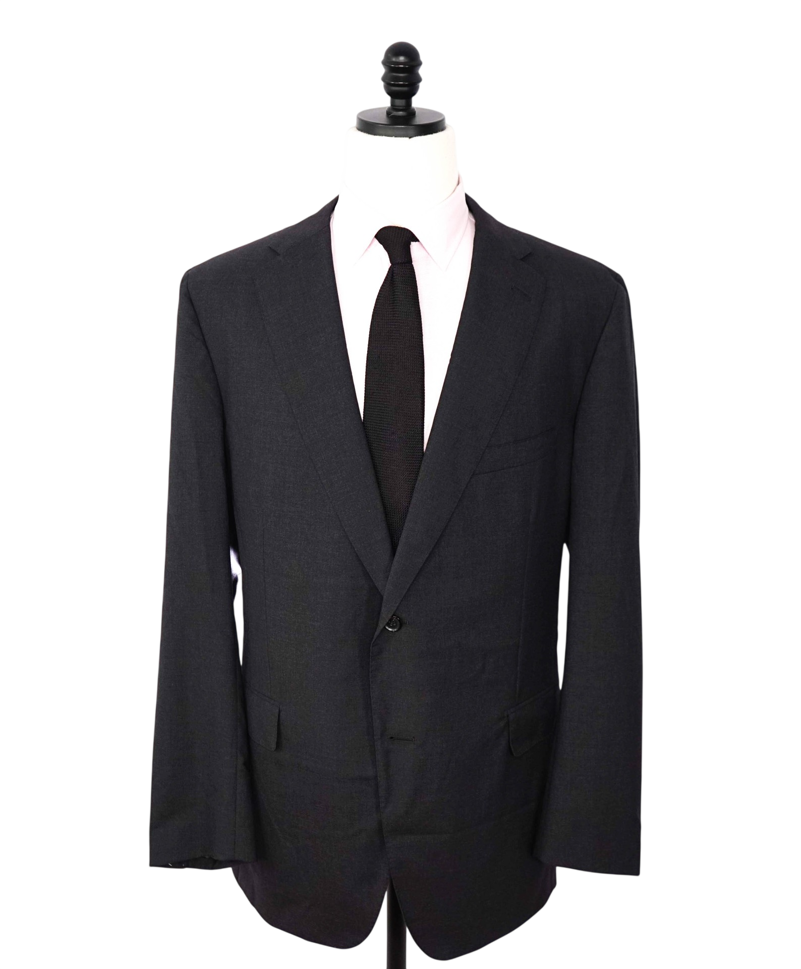$2,695 PAUL STUART - *FULL CANVAS* Solid Gray Wool Suit - 44L