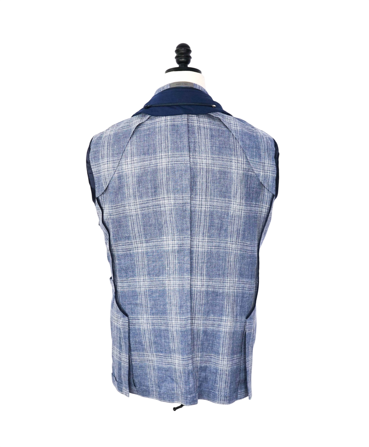 $1,995 CORNELIANI - Baby Blue Wool/Linen Coat Insert Blazer - 44R