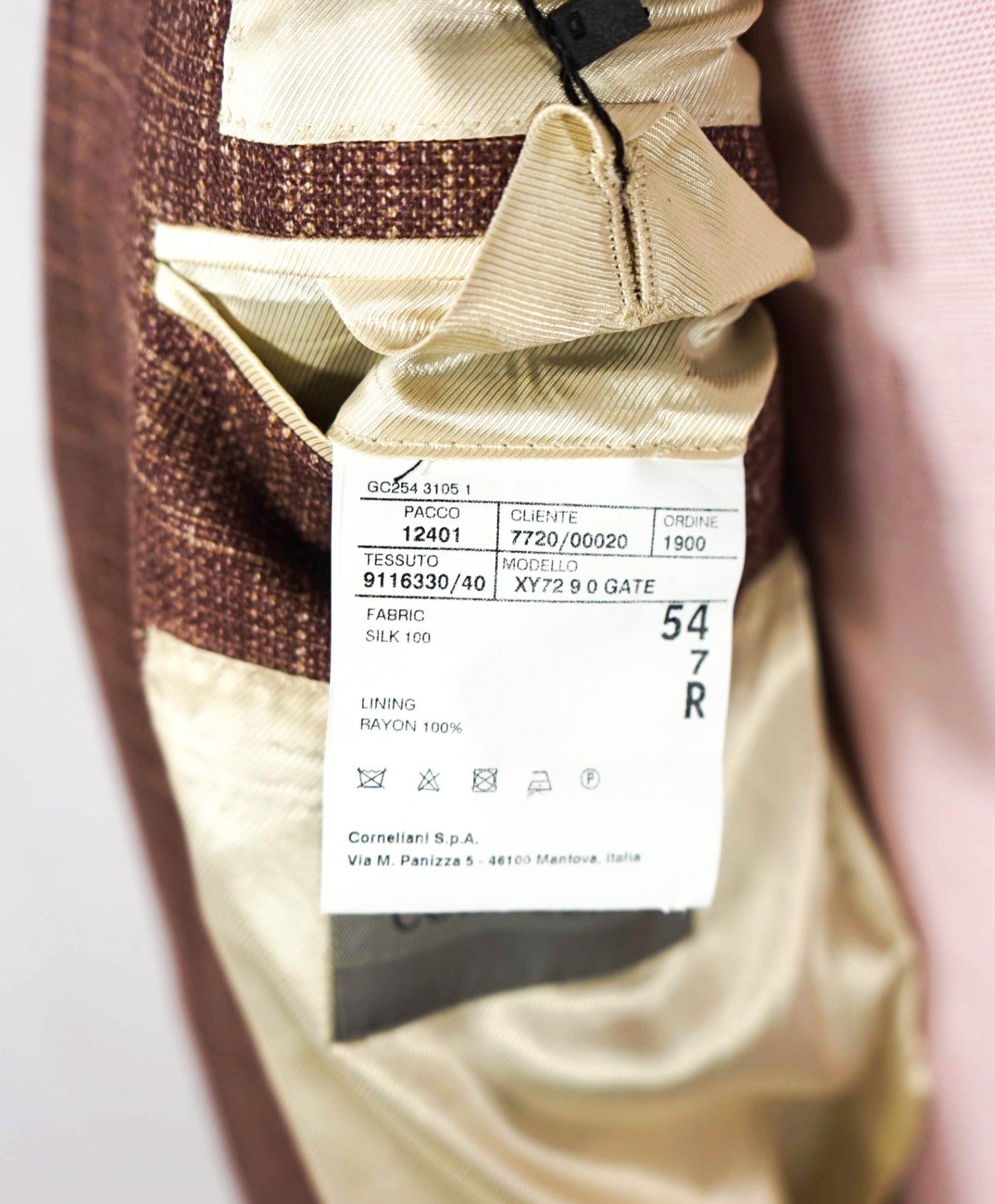 $2,195 CORNELIANI - Brick Red *PURE SILK* Blazer - 44R