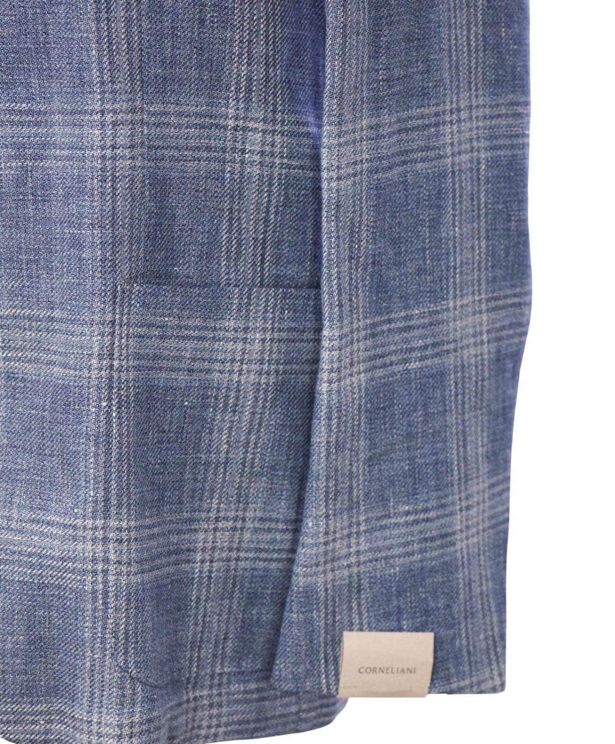 $1,995 CORNELIANI - Baby Blue Wool/Linen Coat Insert Blazer - 44R