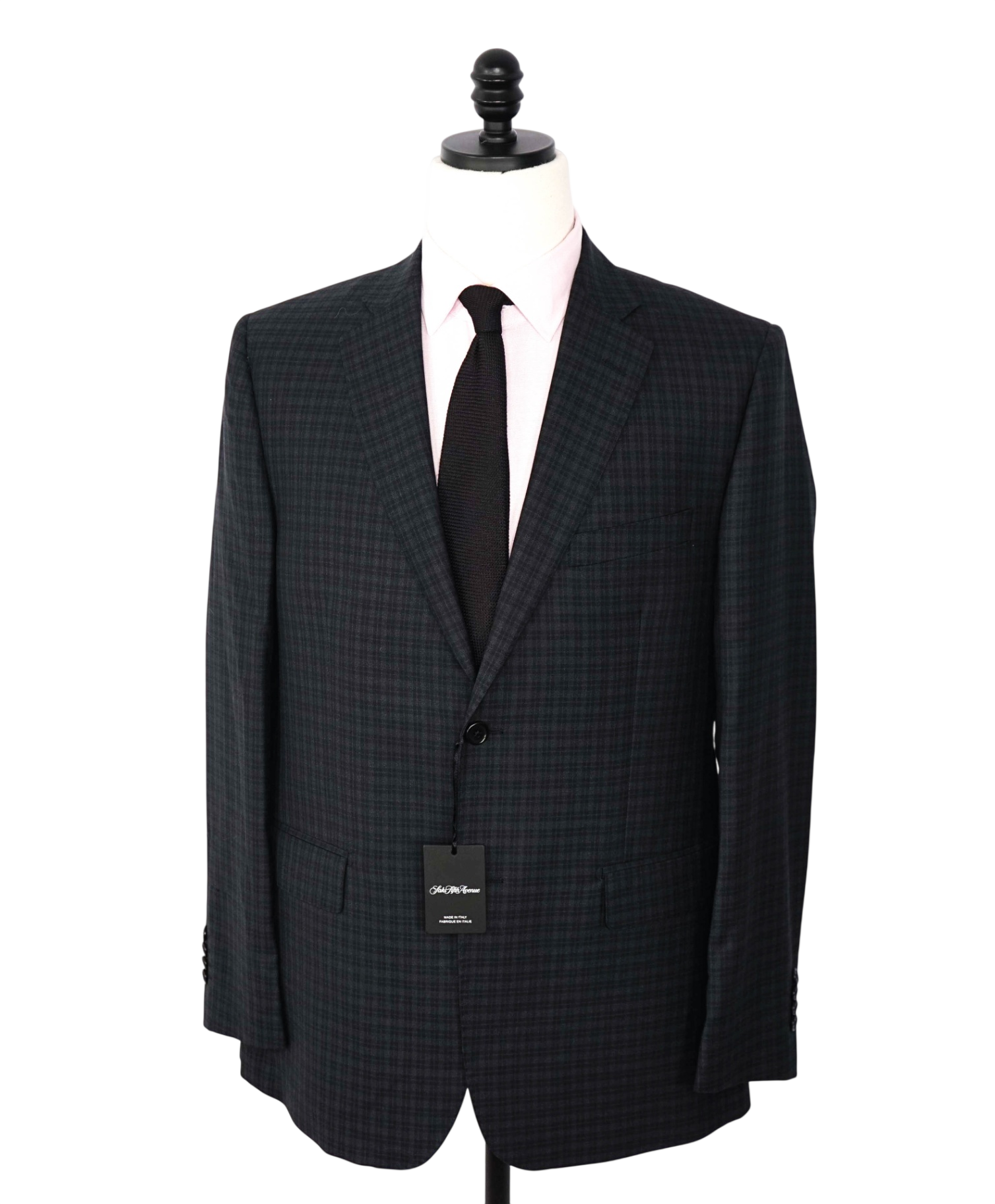 $995 ZEGNA "Traveller" For SFA - Navy Check Wool Suit - 42R