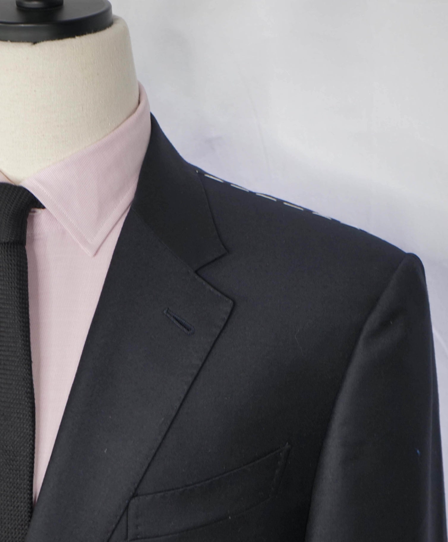 $4,290 ZEGNA - Solid Navy TROFEO Wool Suit - 46R