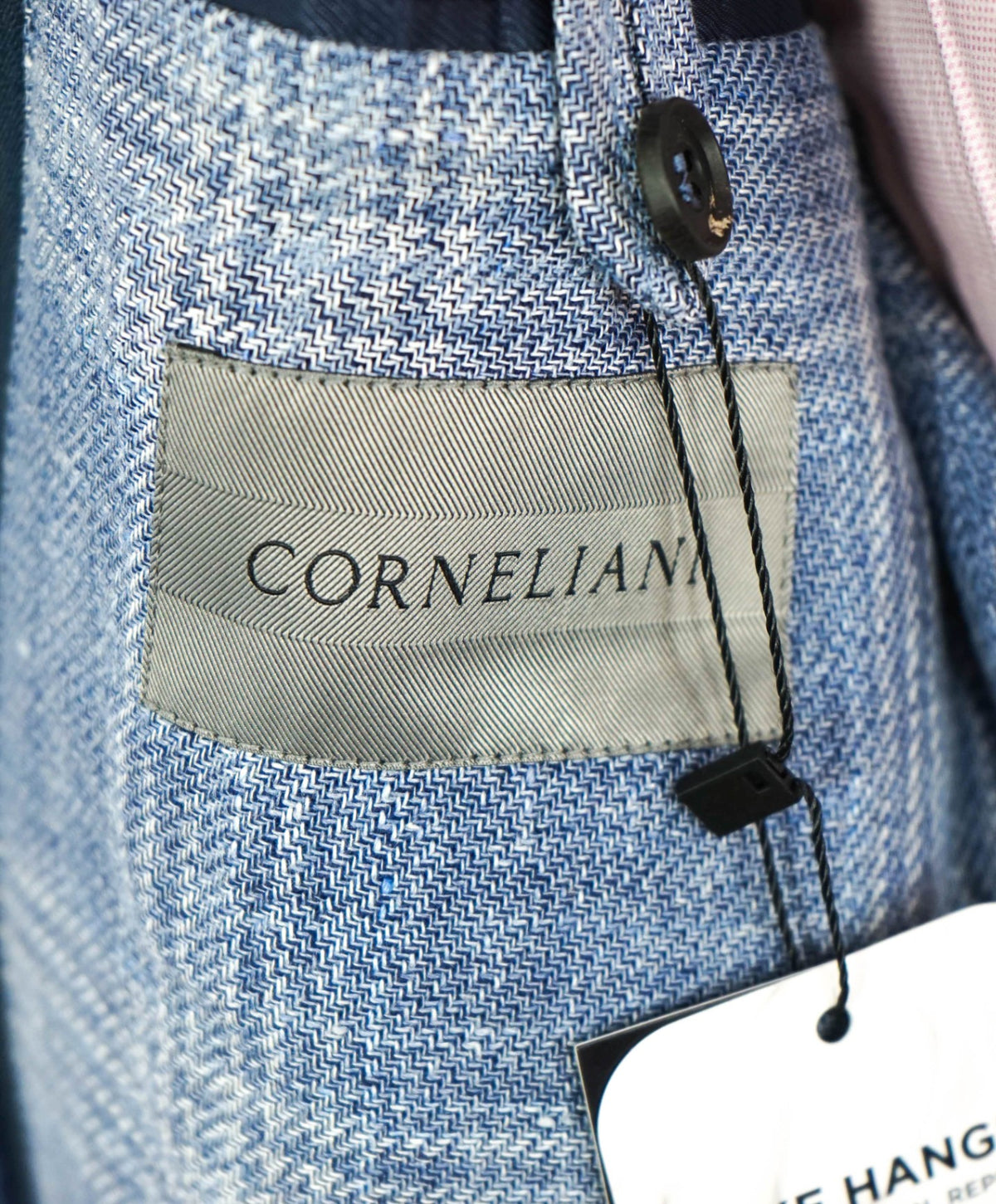 $1,995 CORNELIANI - Baby Blue Wool/Linen Coat Insert Blazer - 44R
