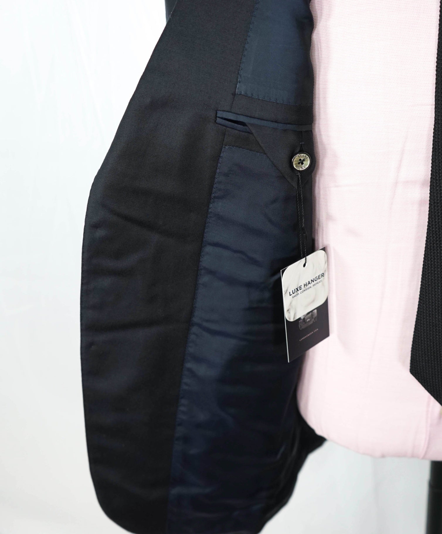 $4,290 ZEGNA - Solid Navy TROFEO Wool Suit - 46R