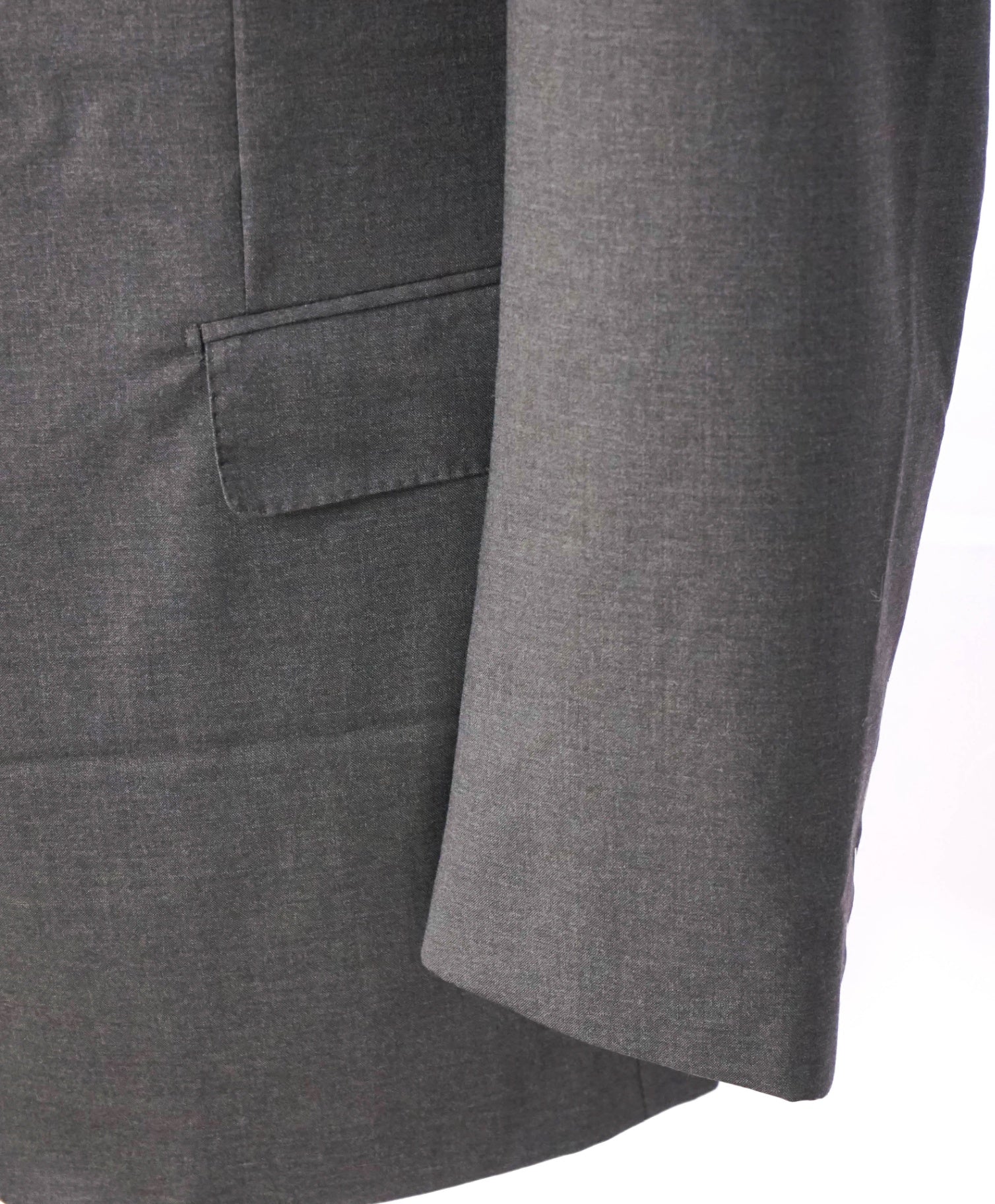 $2,695 PAUL STUART - *FULL CANVAS* Solid Gray Wool Suit - 44L