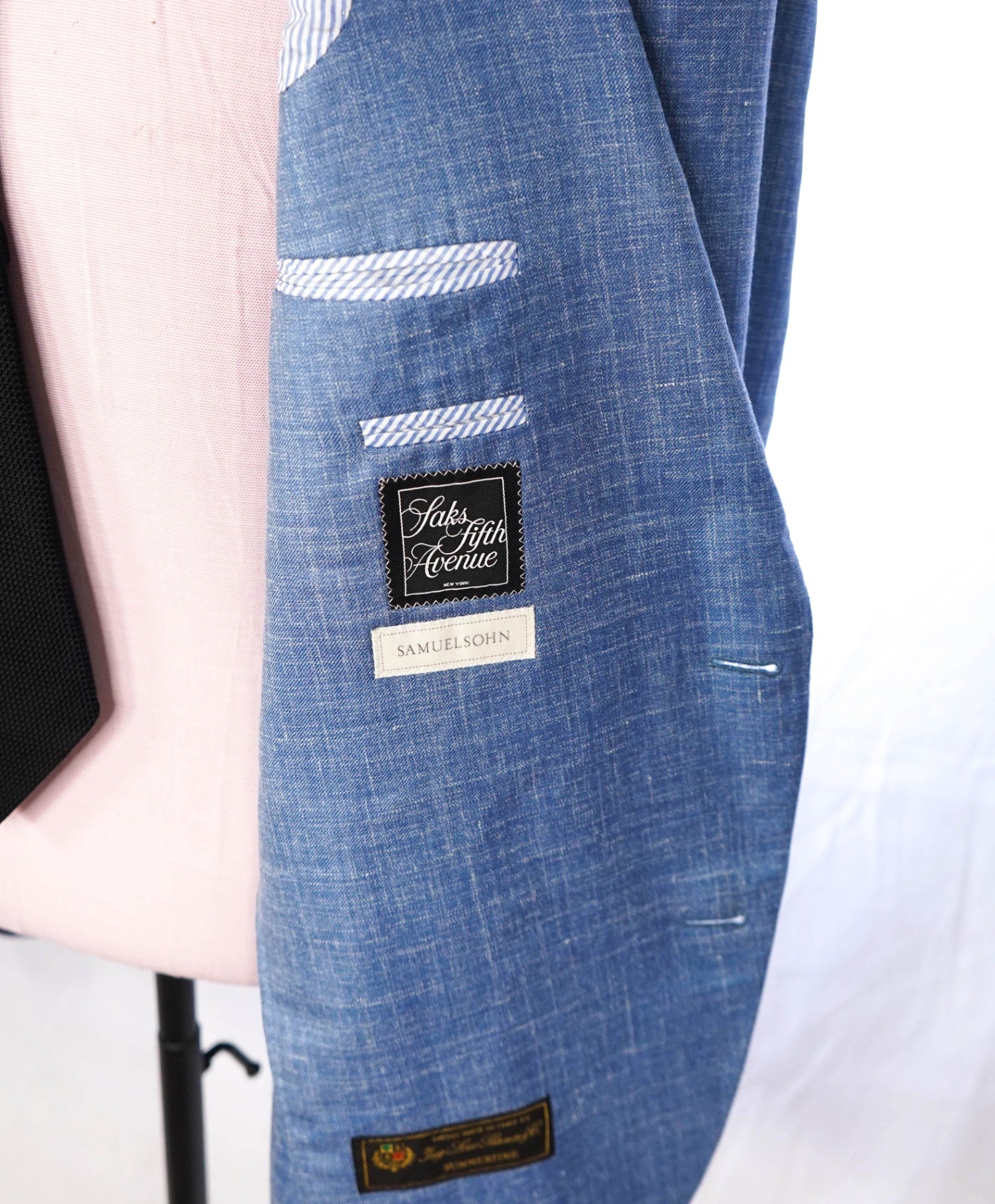 $1,295 LORO PIANA / SAMUELSOHN - Wool/Silk/Linen Blazer  - 48L