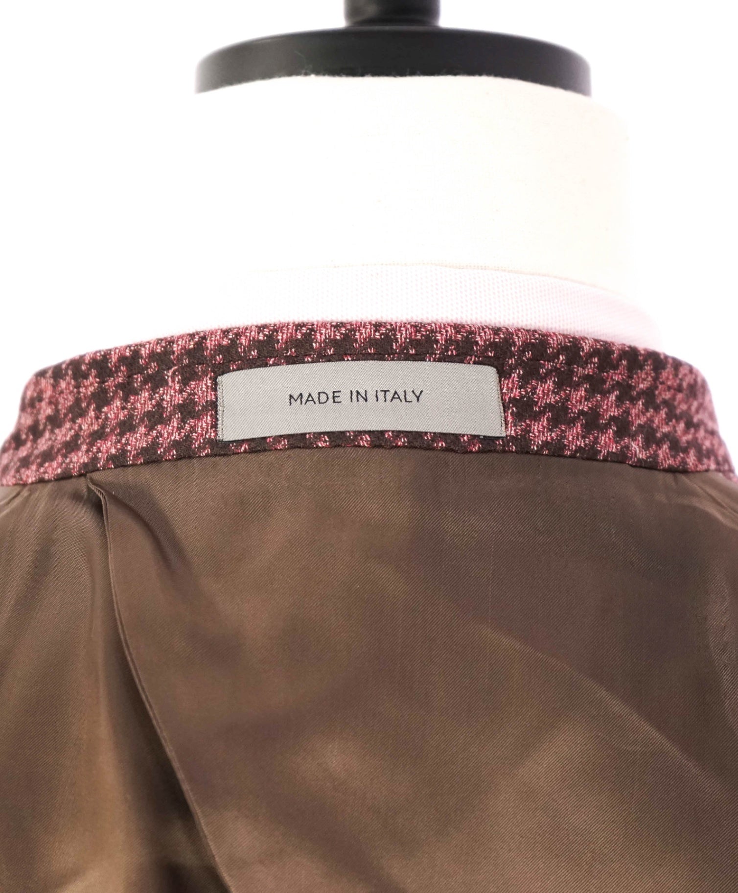 $1,995 CORNELIANI - Pink Houndstooth *17,25 Microns* Blazer - 44R