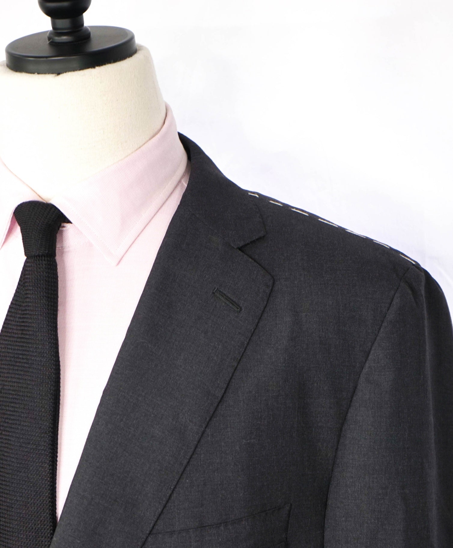 $2,695 PAUL STUART - *FULL CANVAS* Solid Gray Wool Suit - 44L