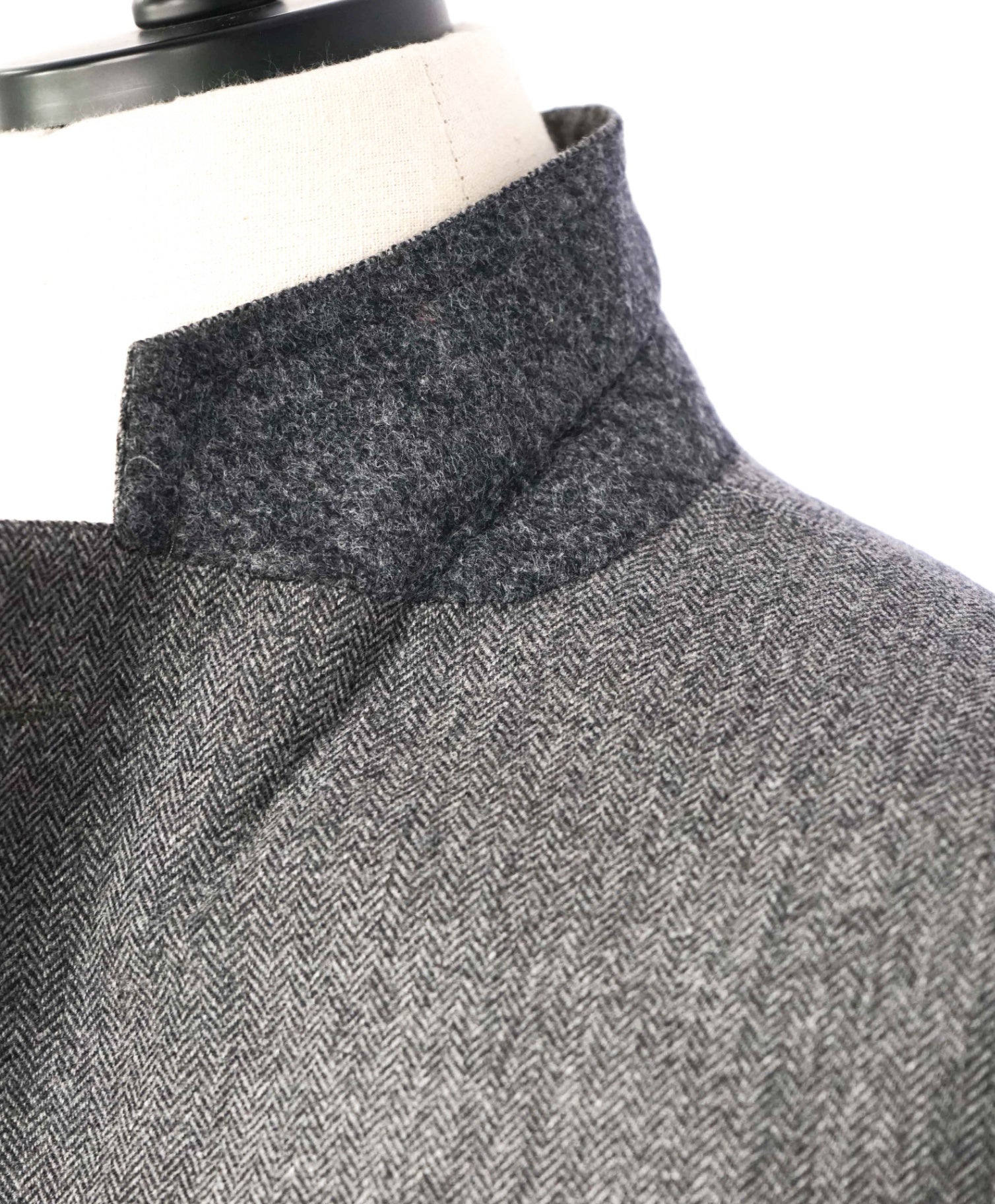 $1,450 CORNELIANI - Gray Herringbone Wool/Cashmere Blazer - 46R