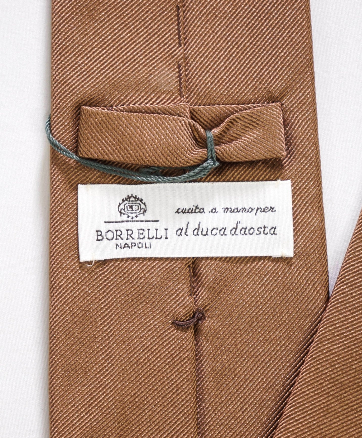 $192 LUIGI BORRELLI - Brown Silk - 3.25" Tie