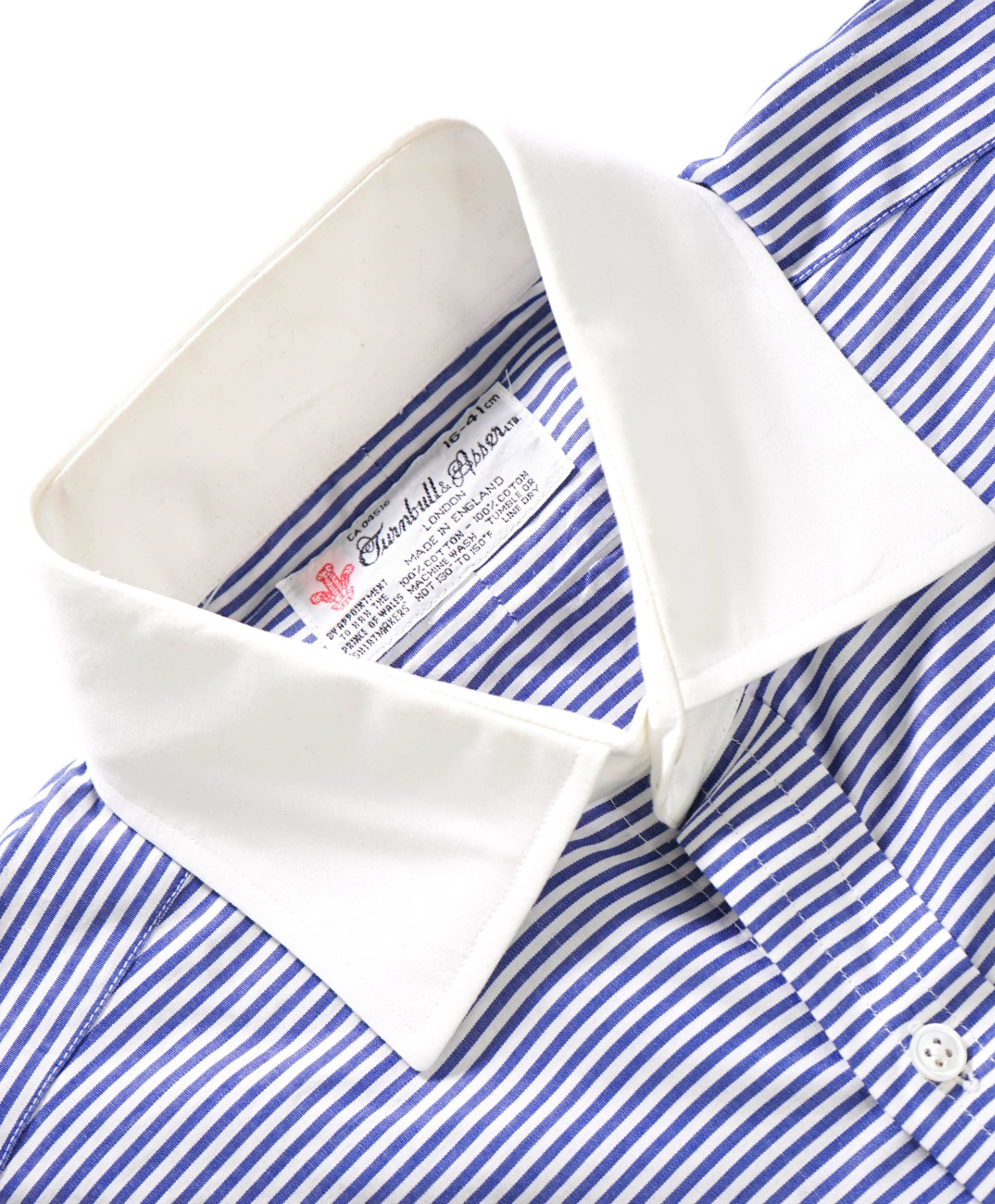 $575 TURNBULL & ASSER - Contrast Collar Dress Shirt -  16-41