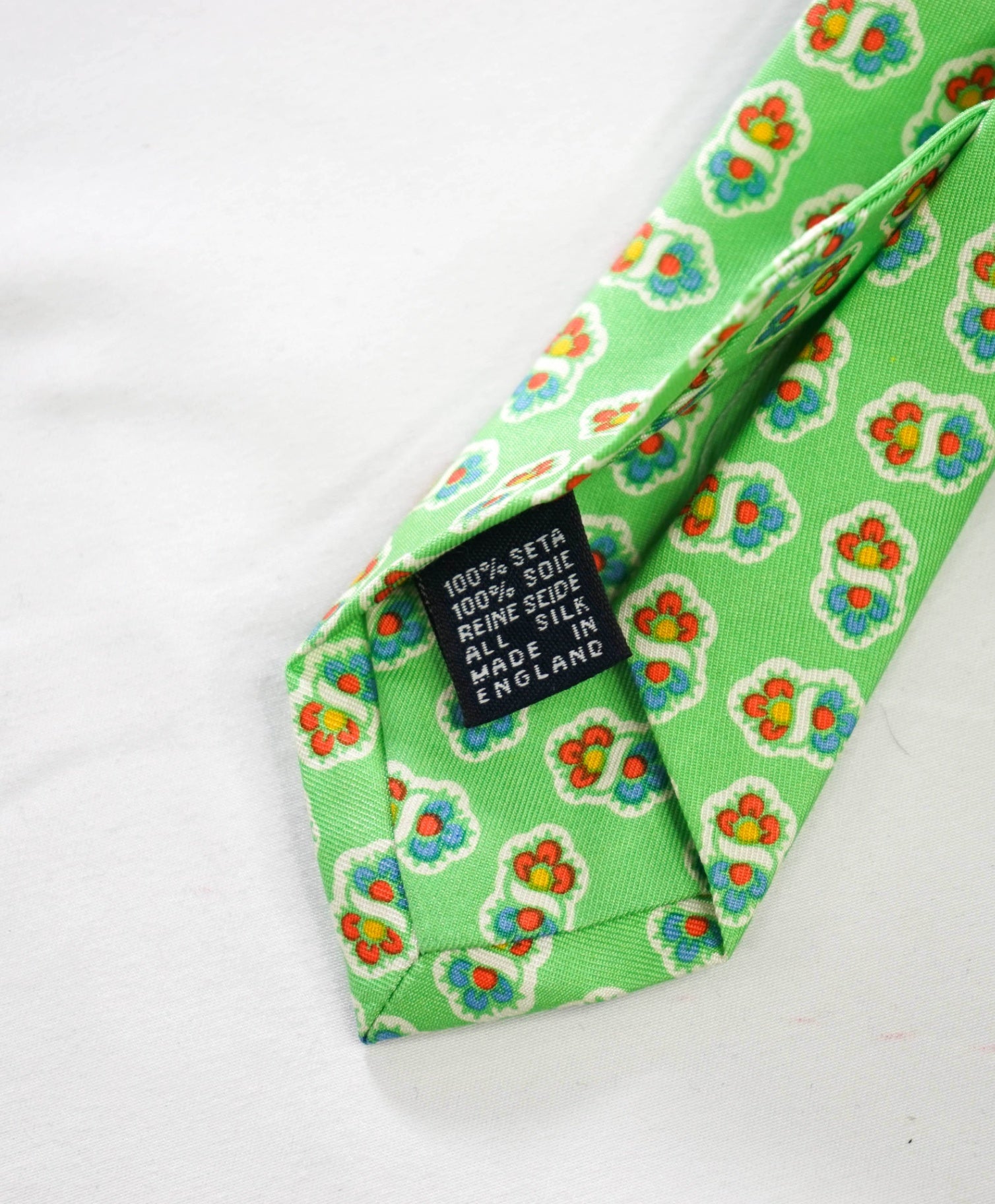 $275 DRAKE'S - Green Medallion Silk - 3" Tie