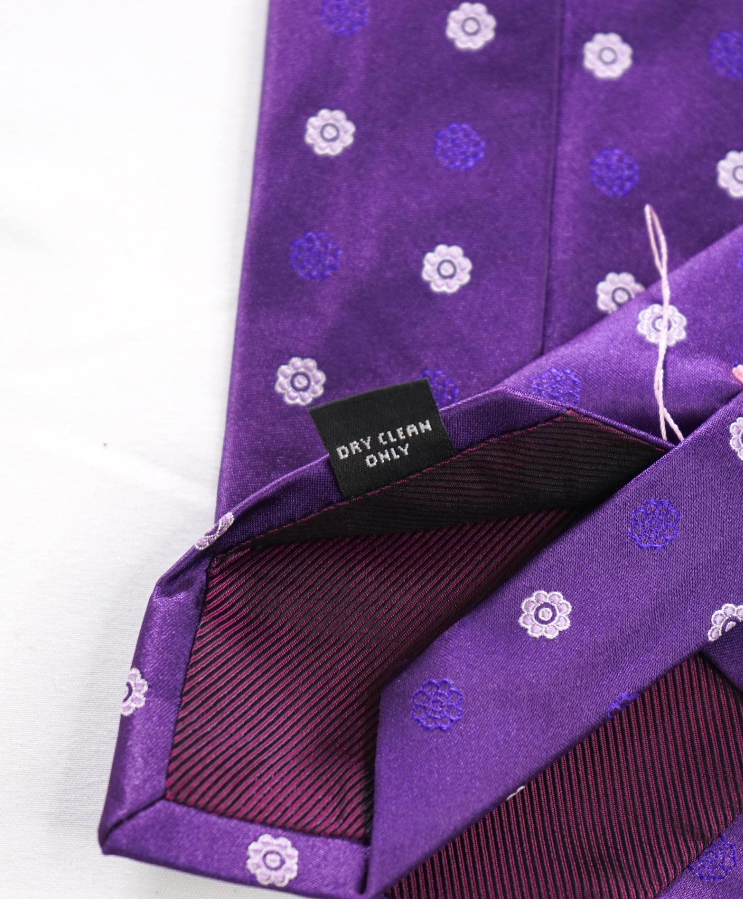 $192 LUIGI BORRELLI - Purple Medallion Silk - 3.25" Tie