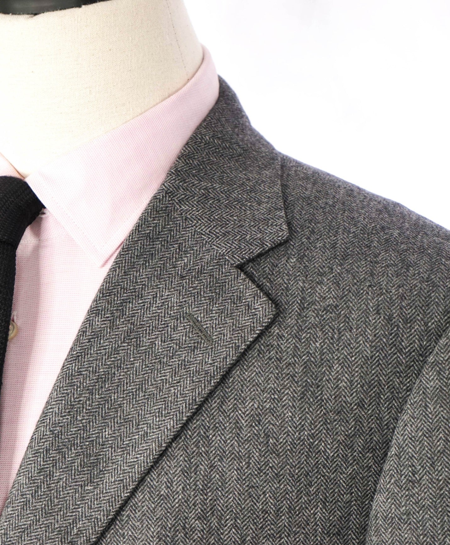 $1,450 CORNELIANI - Gray Herringbone Wool/Cashmere Blazer - 46R
