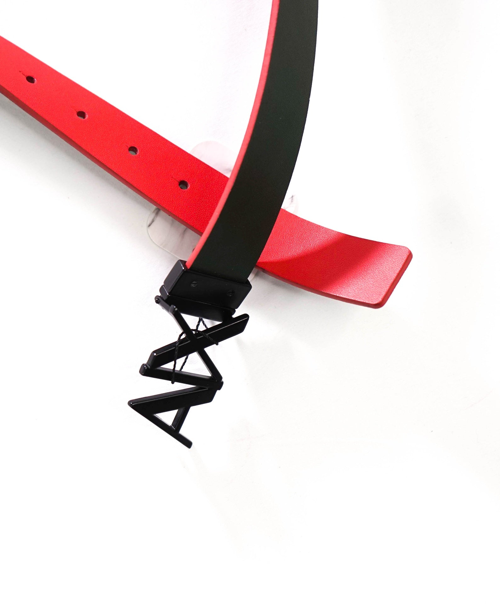 $75 ARMANI EXCHANGE - Red/Green Reversible Leather Belt - 36W