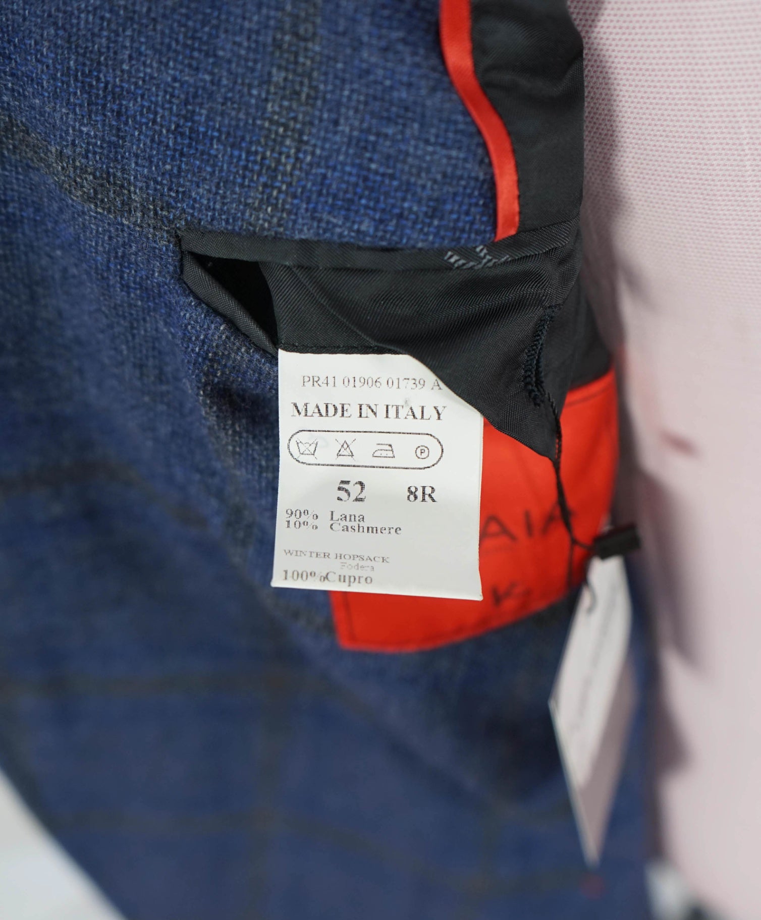 $4,695 ISAIA - Blue Flannel Wool/Cashmere Sport Jacket - 42R