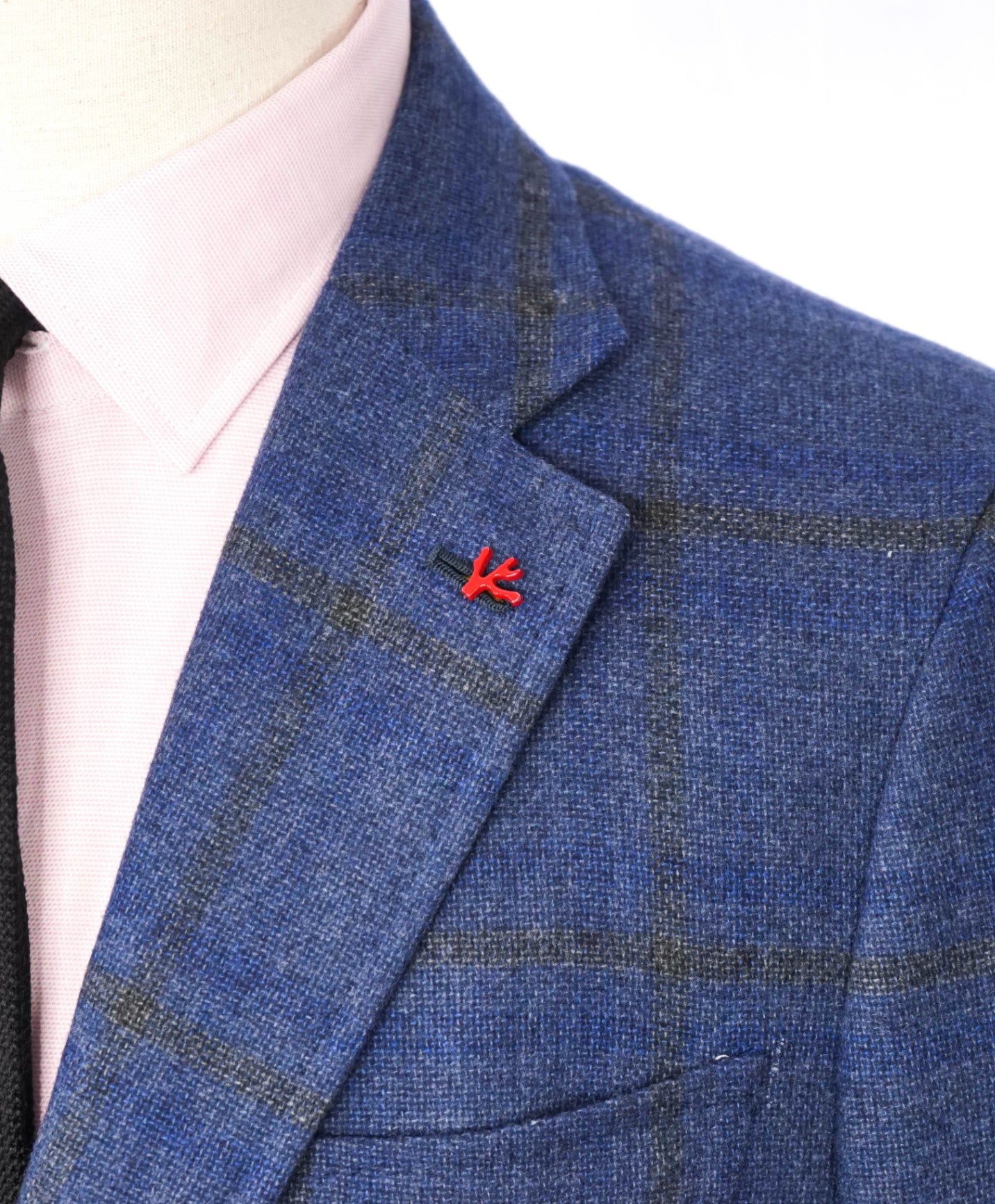 $4,695 ISAIA - Blue Flannel Wool/Cashmere Sport Jacket - 42R
