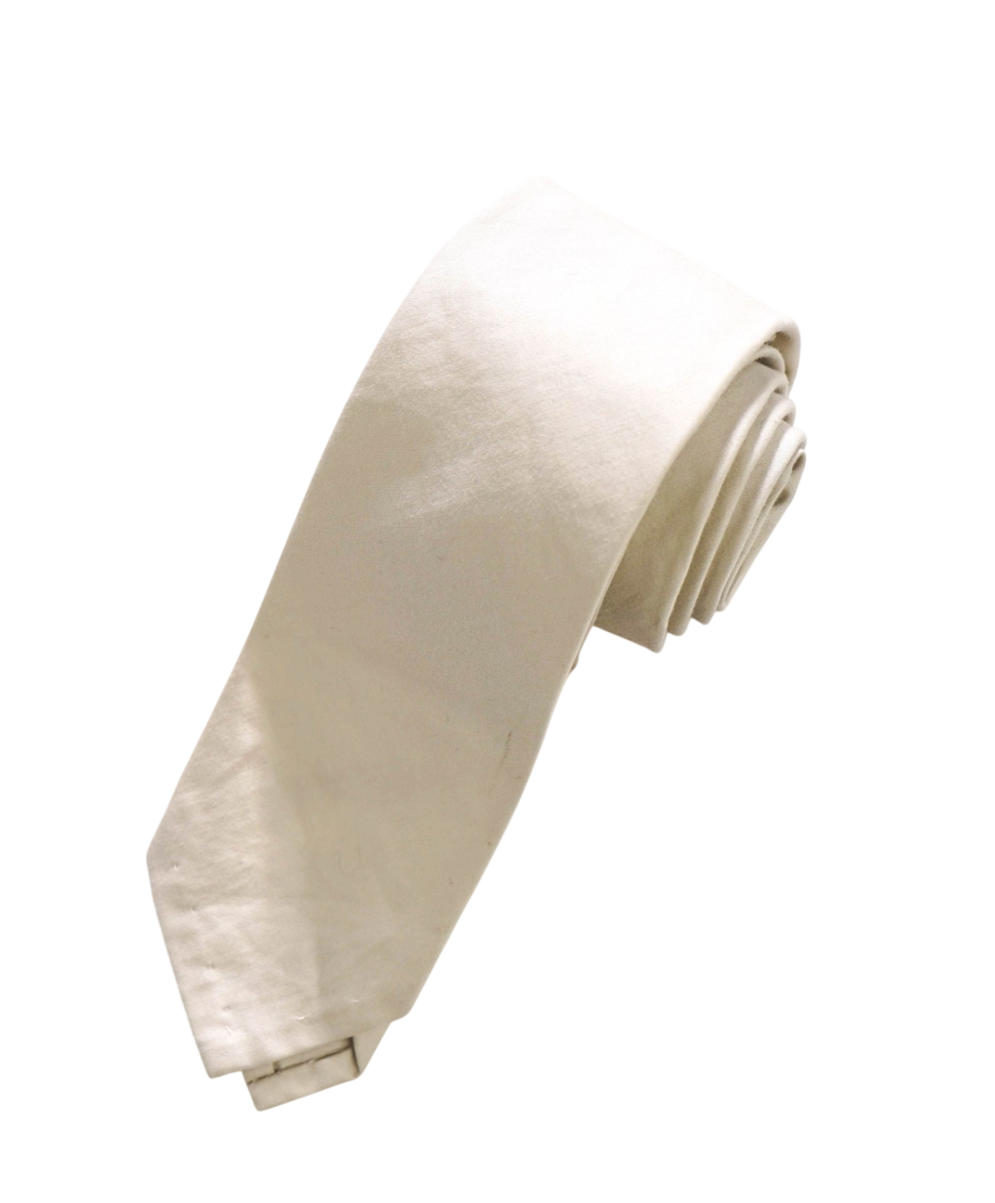 $190 THOM BROWNE - Solid Beige Tie - 2.5" Tie