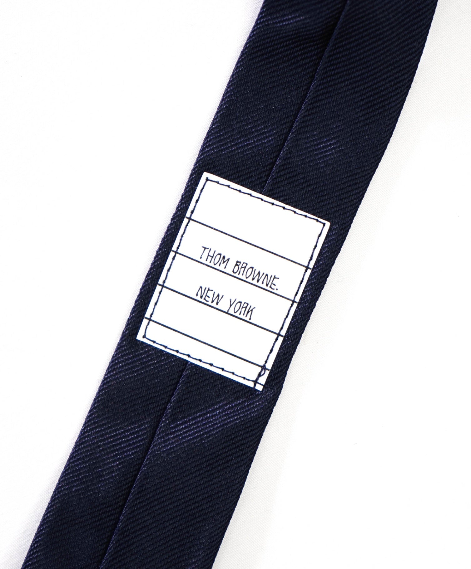 $410 THOM BROWNE - Navy/Gray Silk - 2" Tie