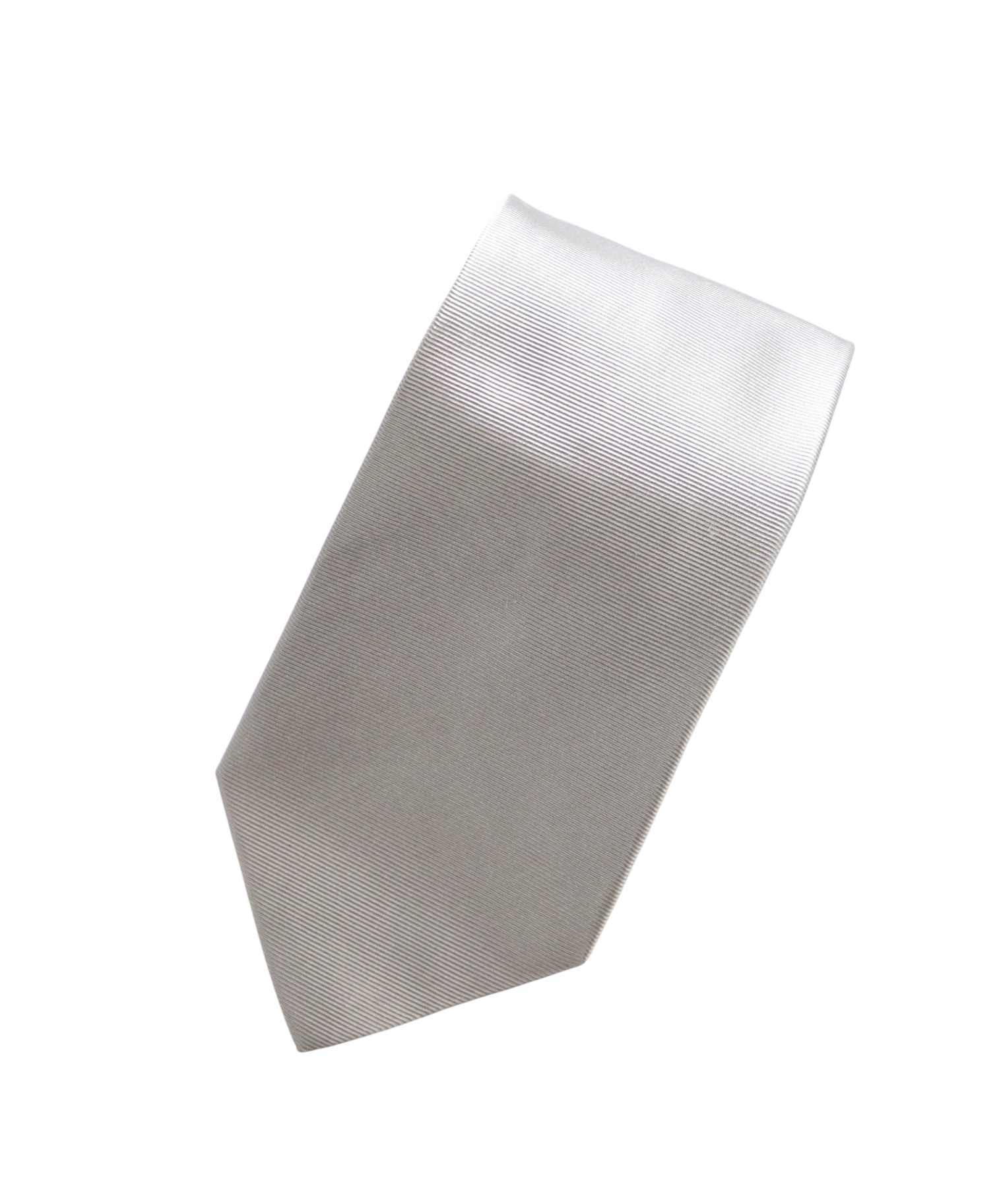 $192 LUIGI BORRELLI - Silver Silk - 3.75" Tie