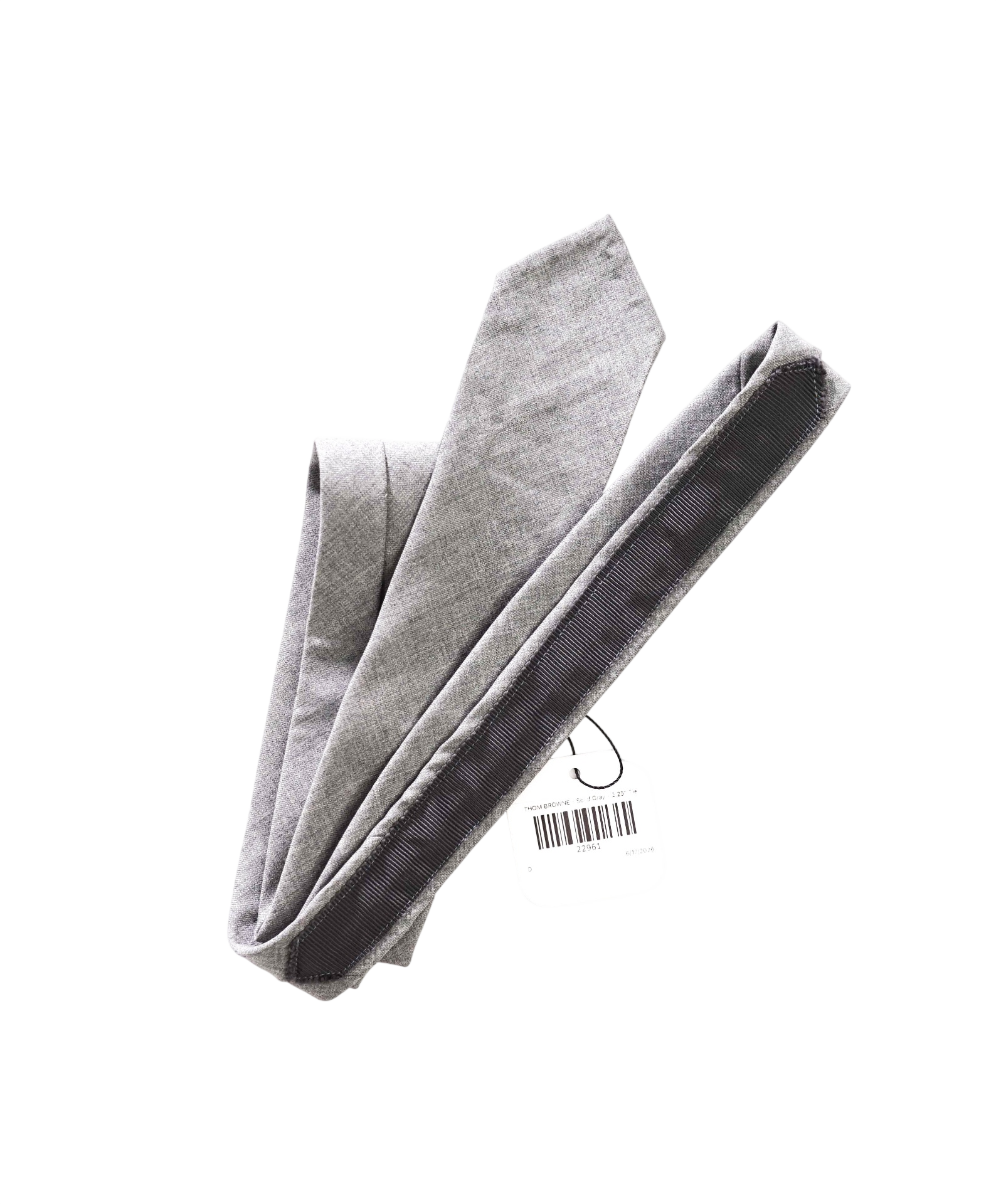 $190 THOM BROWNE - Solid Gray - 2.25" Tie