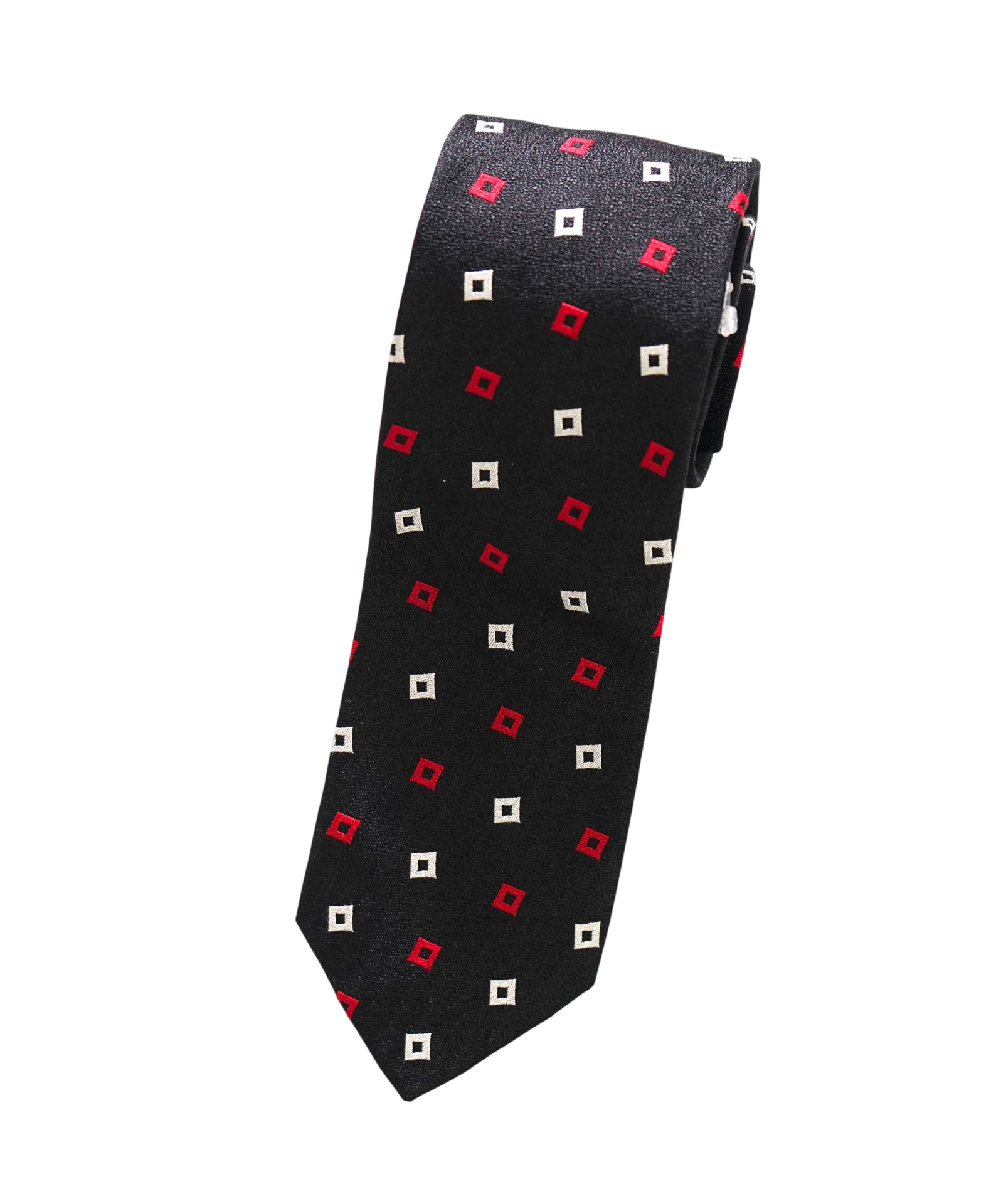 $275 DRAKE'S - Black Geometric Art Deco Silk - 2.75" Tie