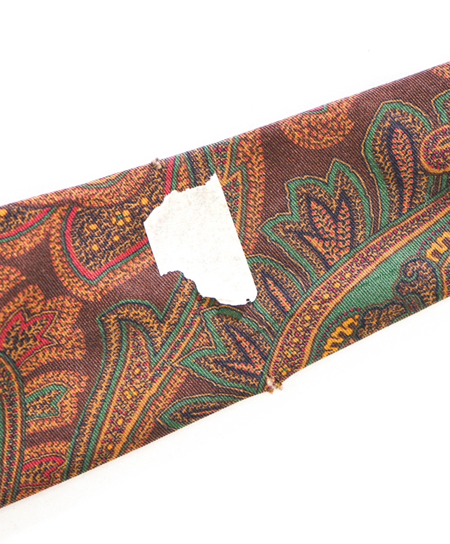 $125 POLO RALPH LAUREN - *DAMAGED* Brown Paisley Silk - 3" Tie