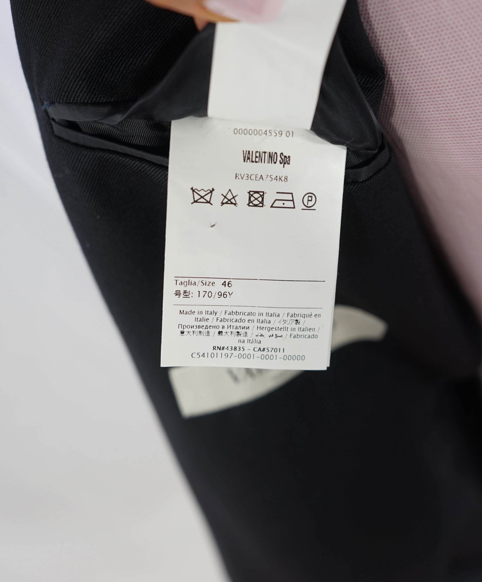 $3,200 VALENTINO - Navy Blue Wool Blazer - 36