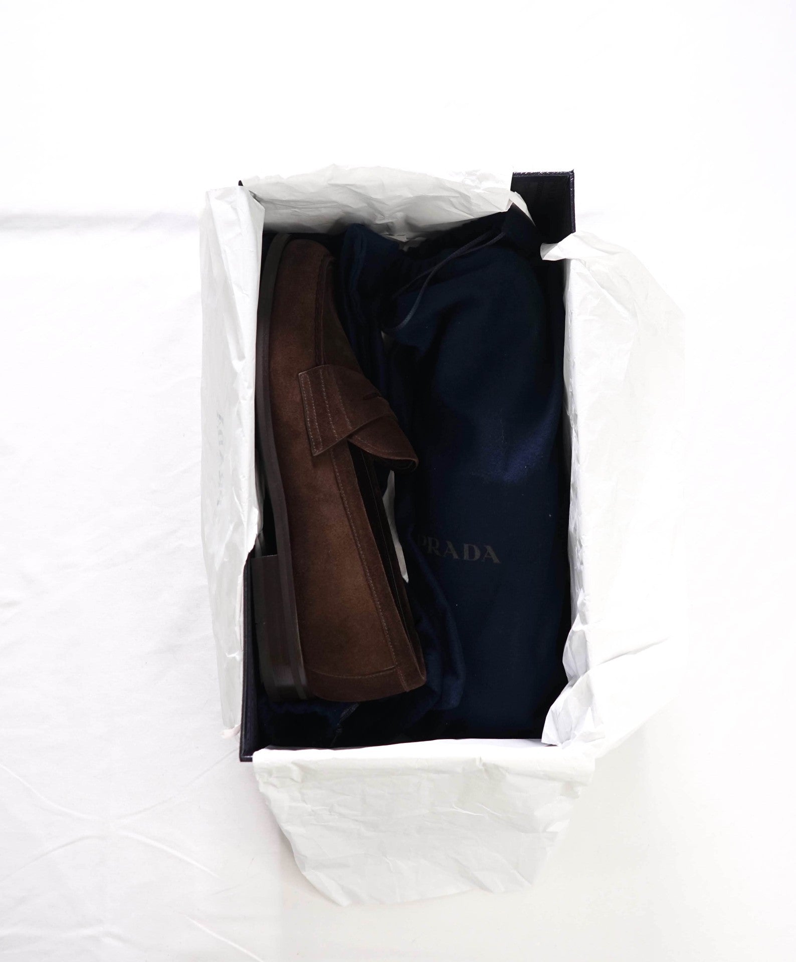 $1,250 PRADA - Brown Suede Loafers - US 10.5 (9.5UK)