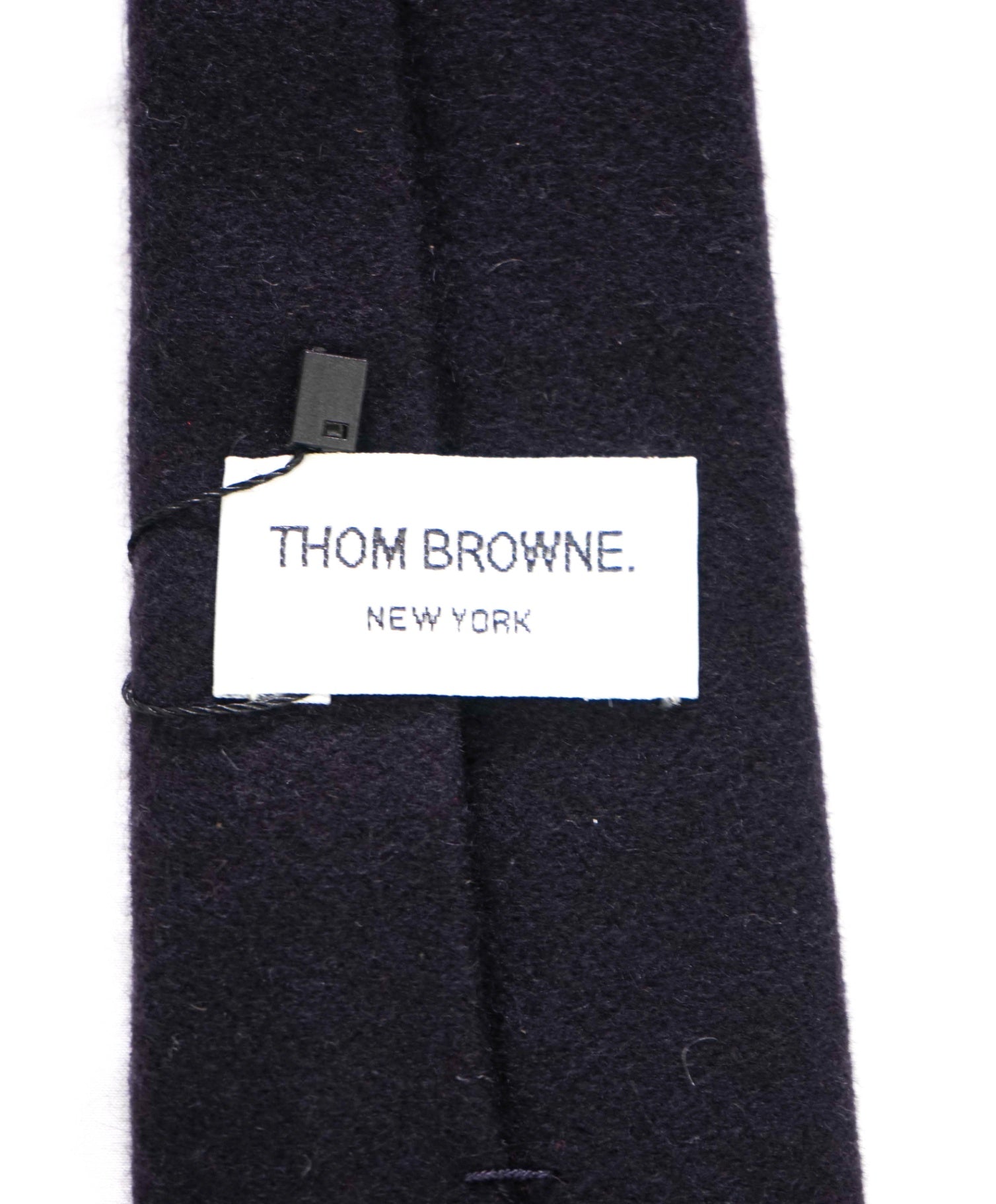 THOM BROWNE - Solid Navy Blue Thick Flannel - 3" Tie