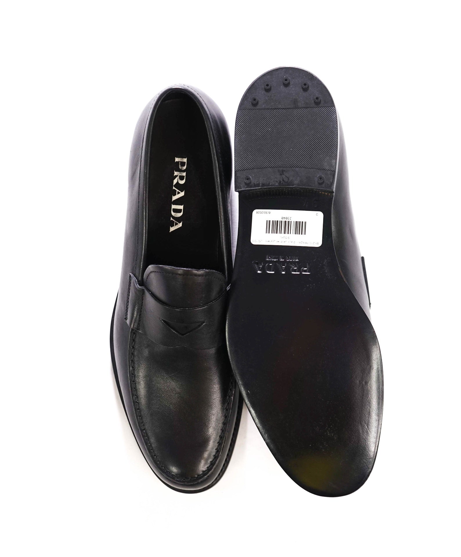 $1,270 PRADA - Black Leather Loafers - US 10.5 (9.5UK)